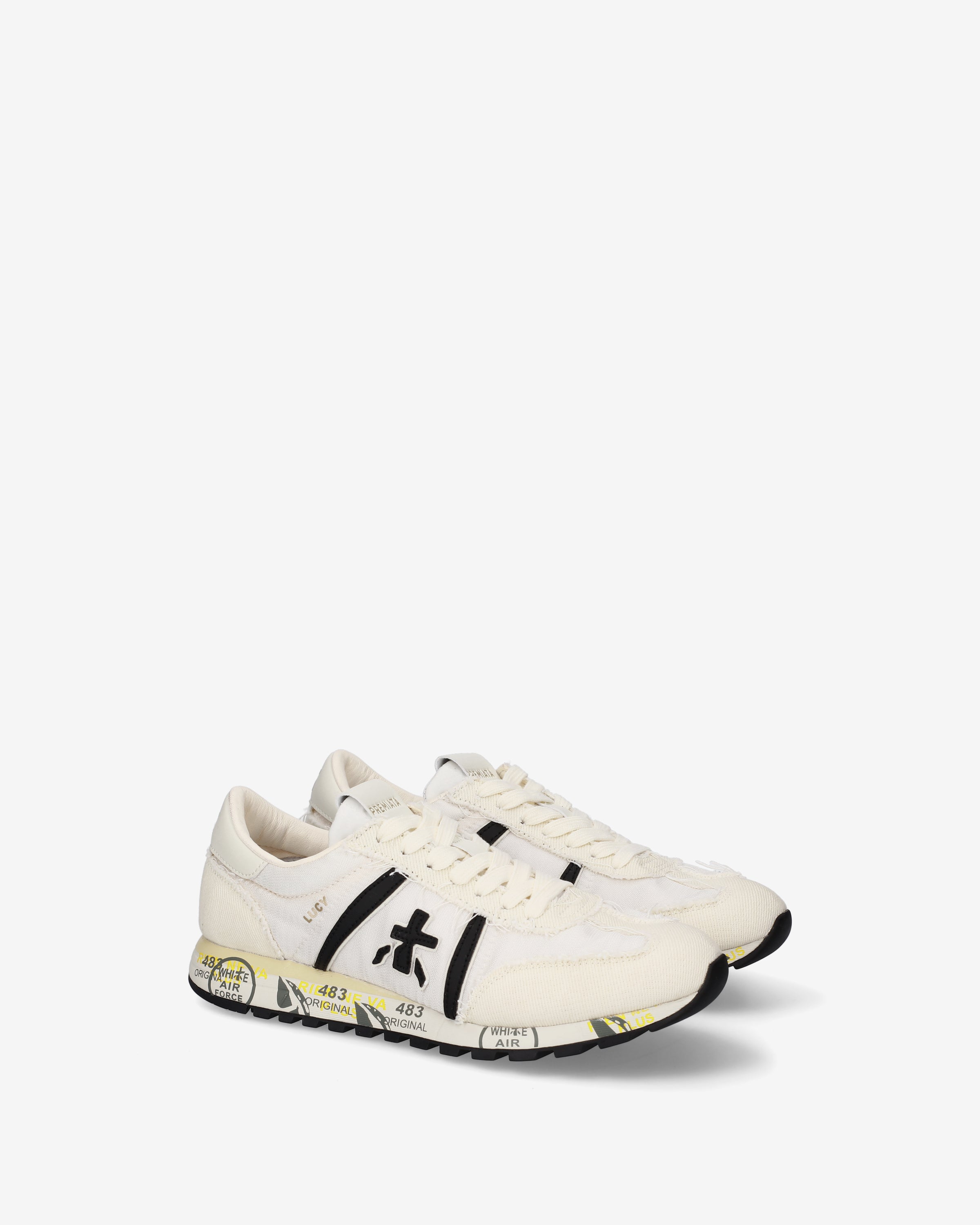 premiata-lucyd-0-1-8139-sneaker-damen-panna-schwarz-retro-running image 2