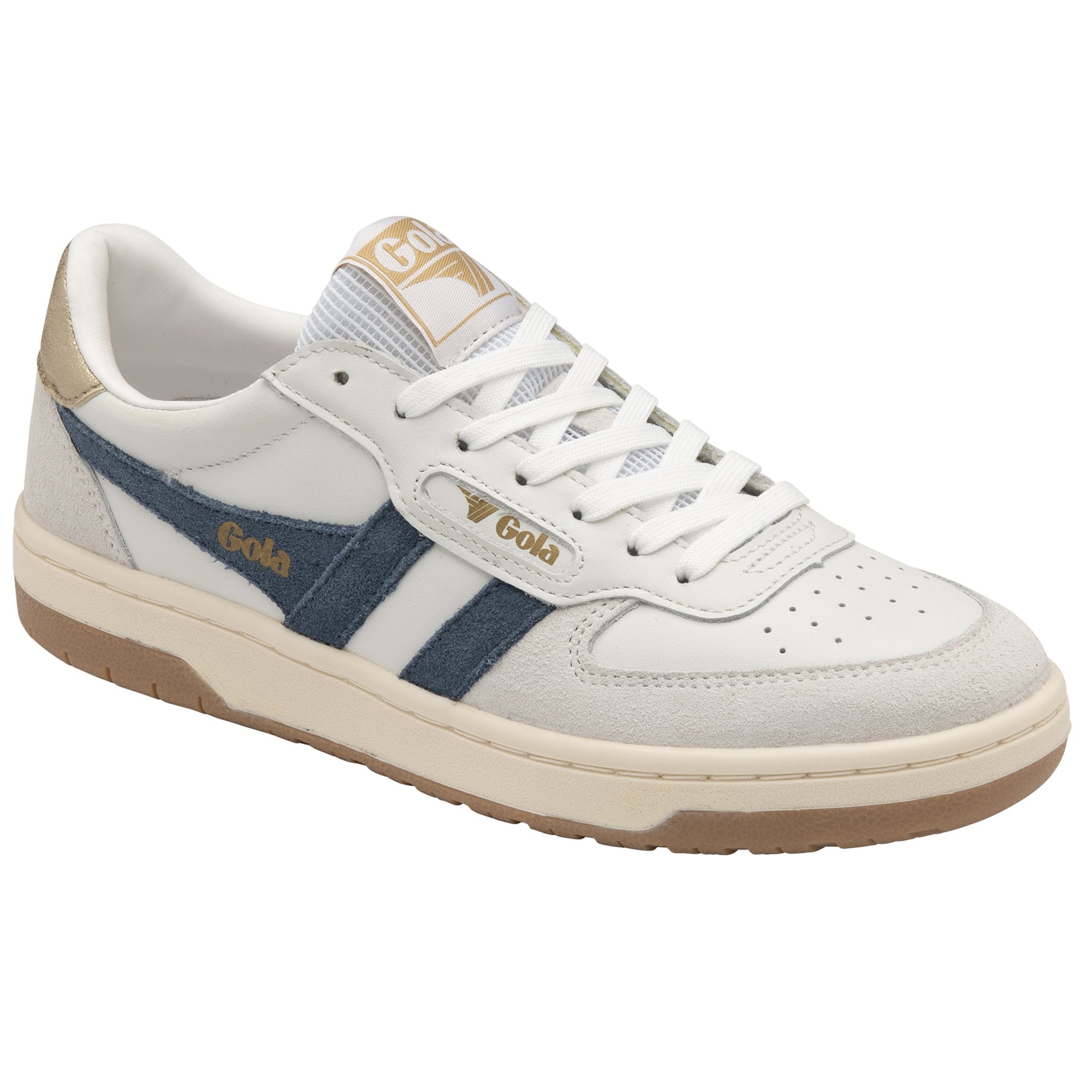 gola-hawk-sneaker-f-r-damen-wei-schwarz-gold-2 image 2