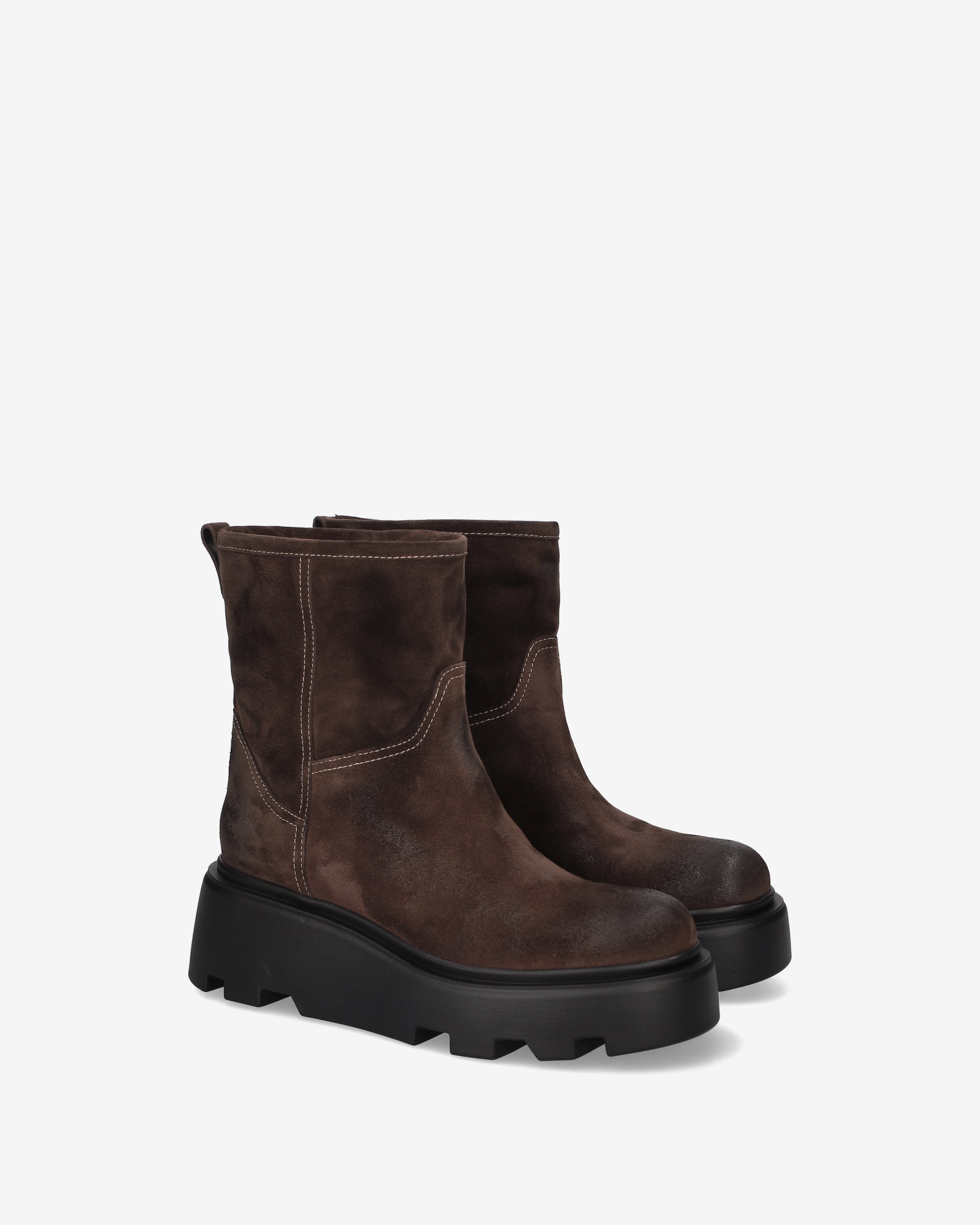 premiata-stiefelette-damen-rind-velours-moka-maxi-sohle image 2