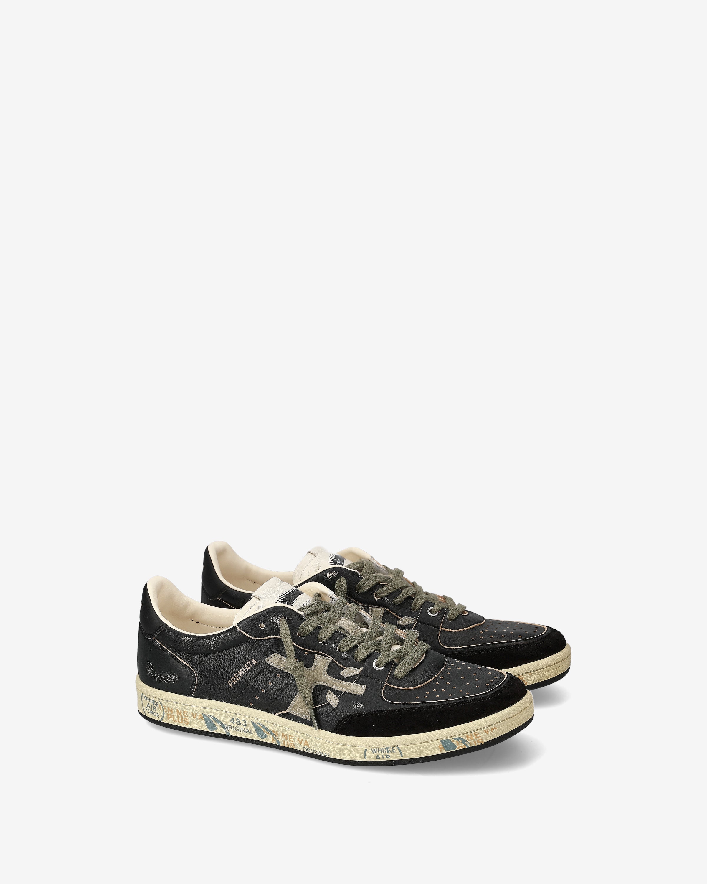 premiata-bskt-clay-6909-herren-sneaker-leder-suede-black image 2