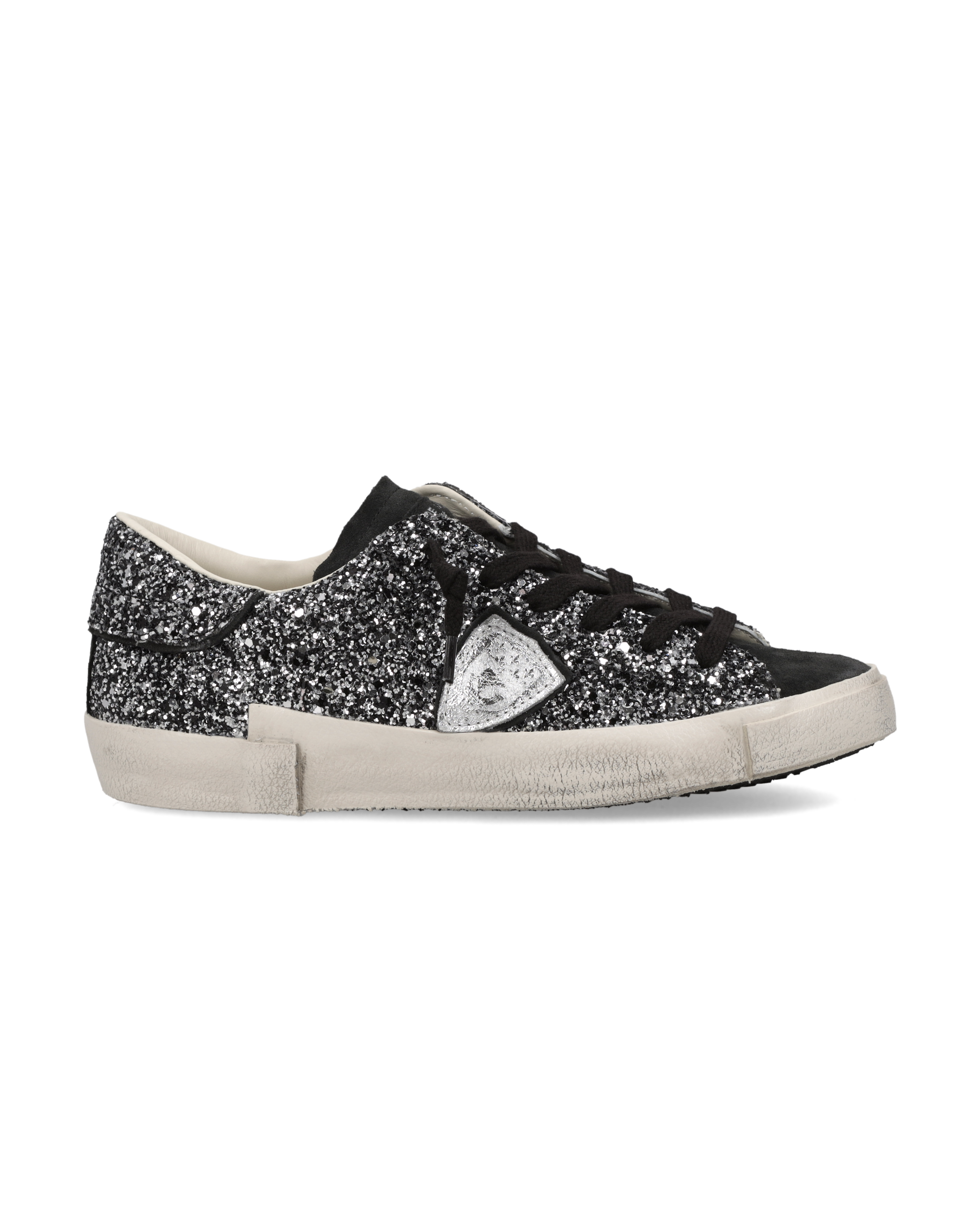 philippe-model-prsx-sneaker-damen-schwarz-glitzer-tige-paillet-e image 1