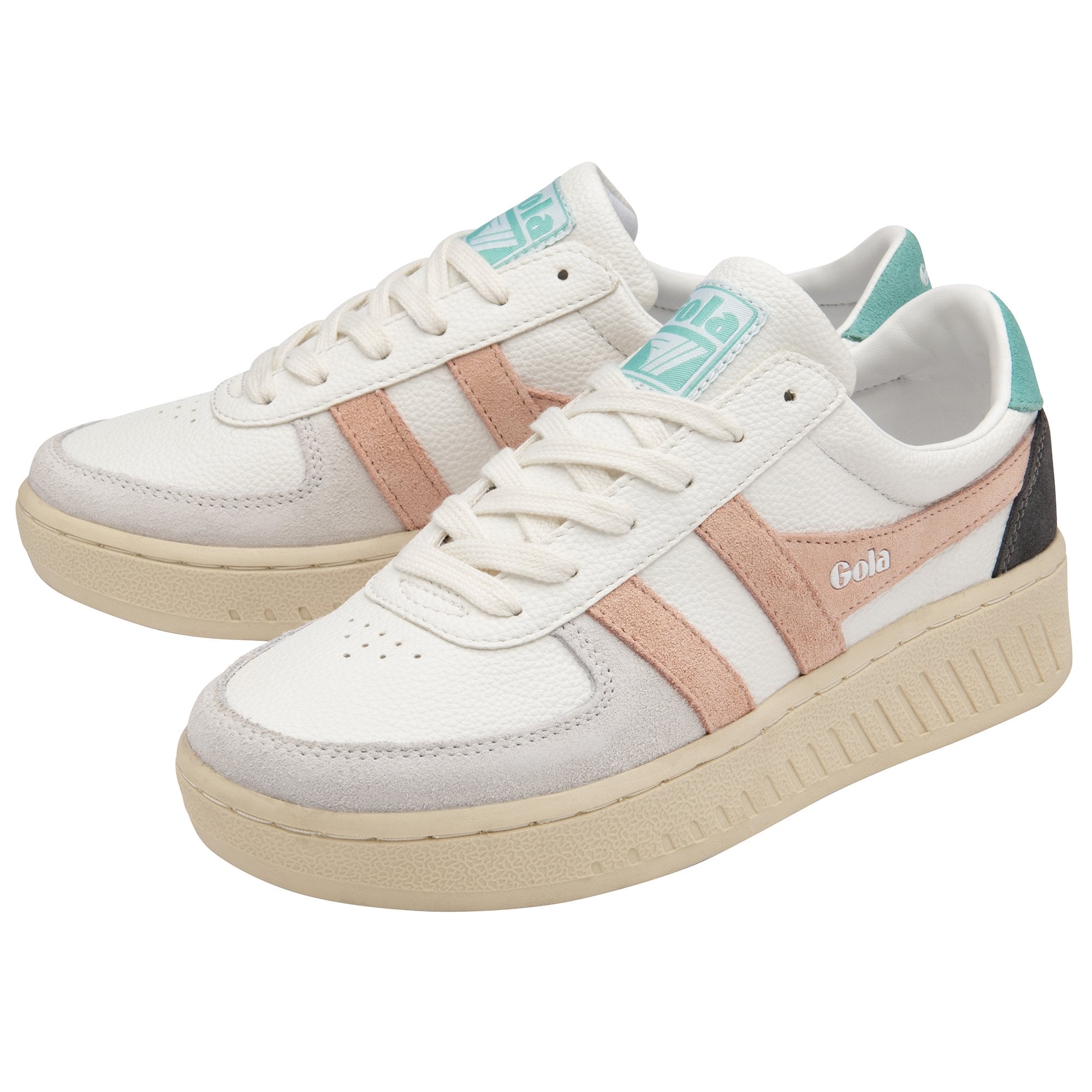 gola-grandslam-trident-damen-sneaker-wei-perlmuttrosa-meeresnebel image 3