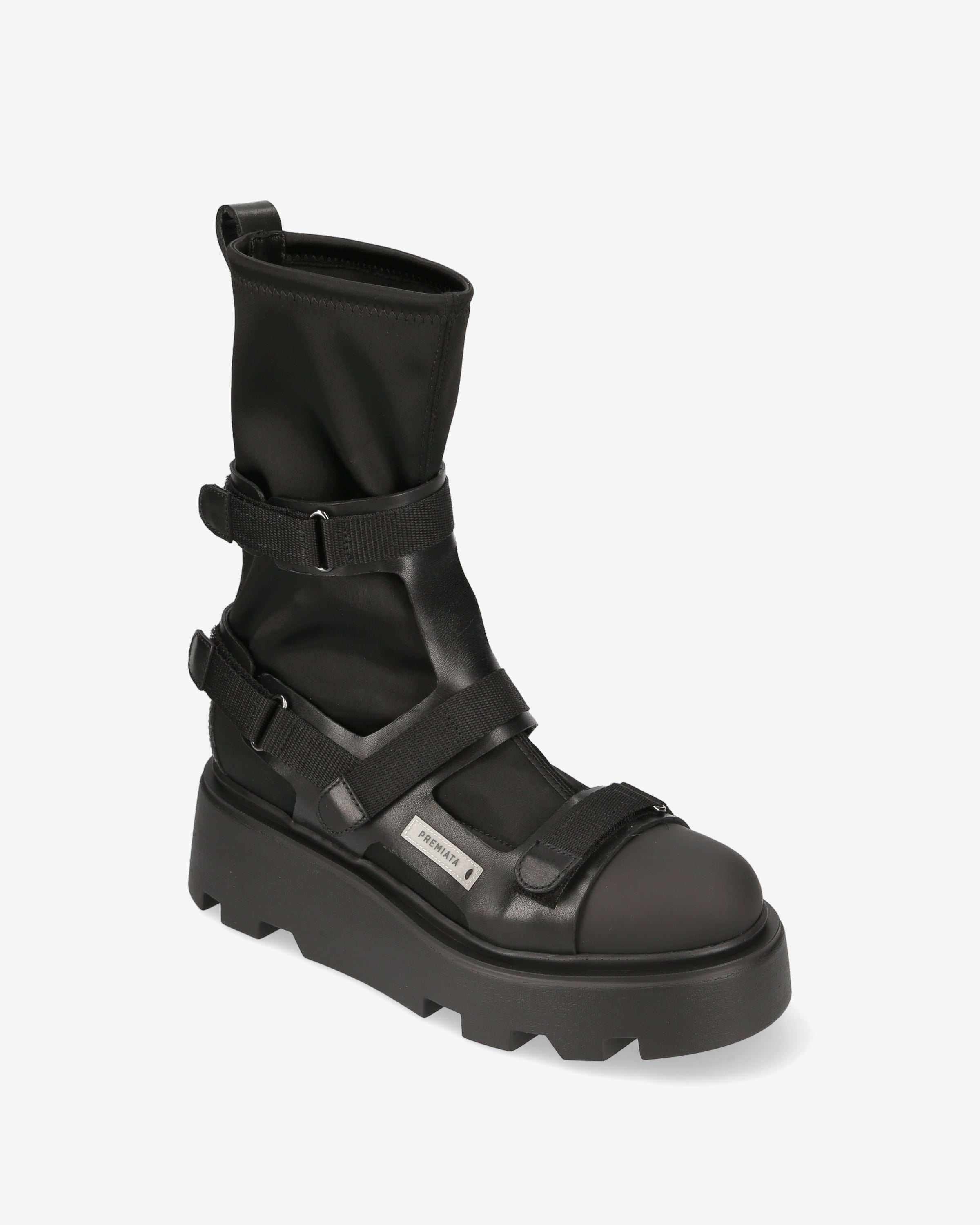 premiata-anfibi-raso-nero-platform-mit-schnallen image 4