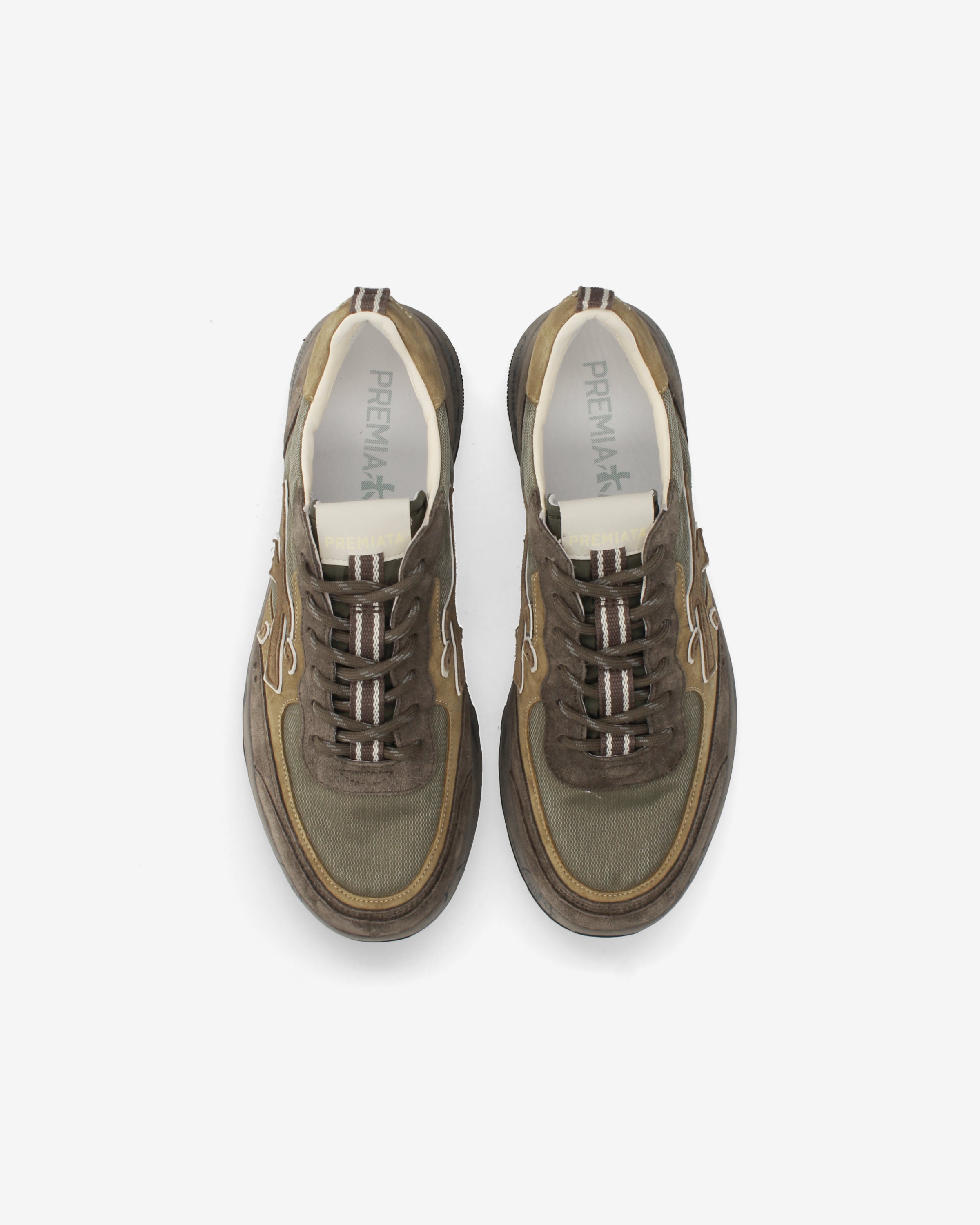 premiata-nous-8463-herren-sneaker-suede-olive-beige image 6