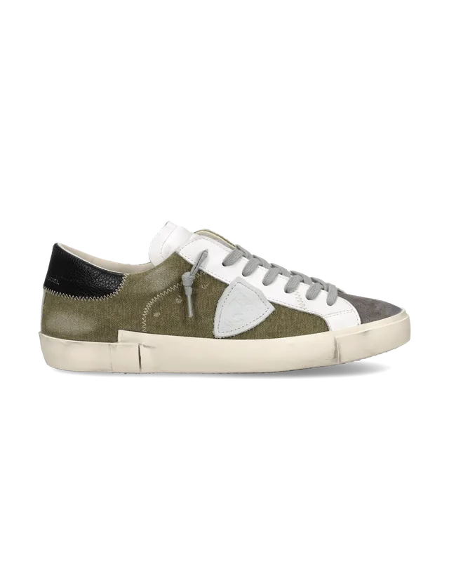 philippe-model-prsx-herren-sneaker-milit-rgr-n-grau image 1