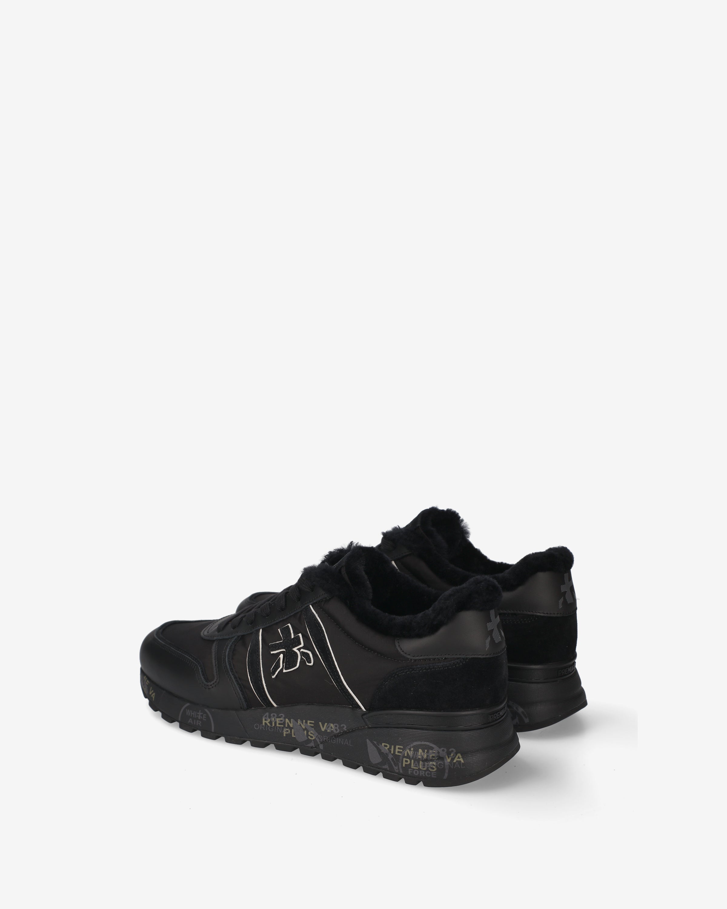premiata-lander-8655m-herren-sneaker-leder-nylon-montone image 5