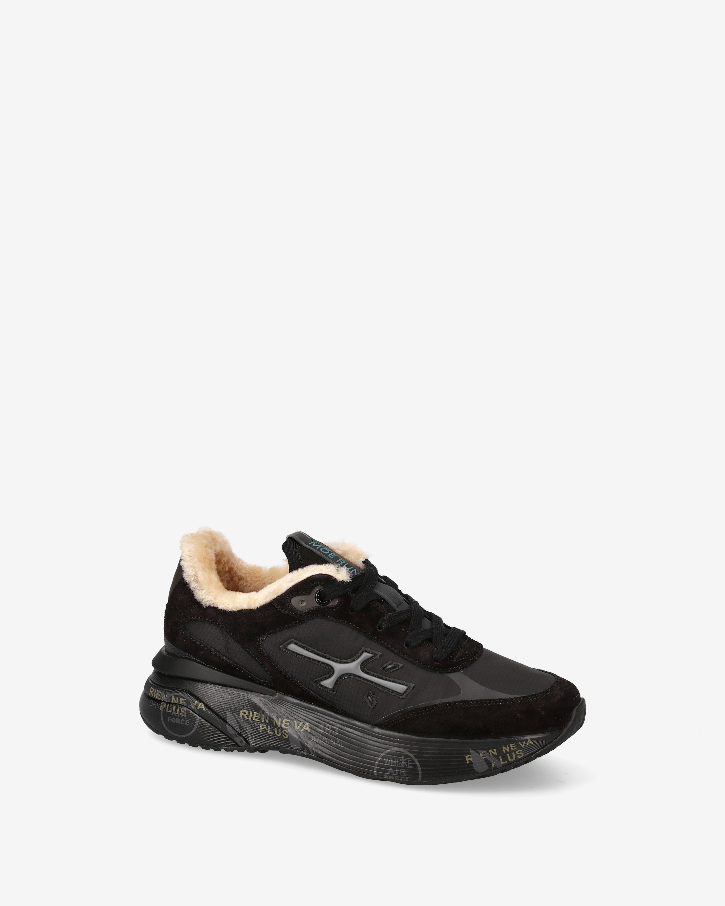premiata-moerund-7795m-sneaker-schwarz-suede-mit-lammfell image 4