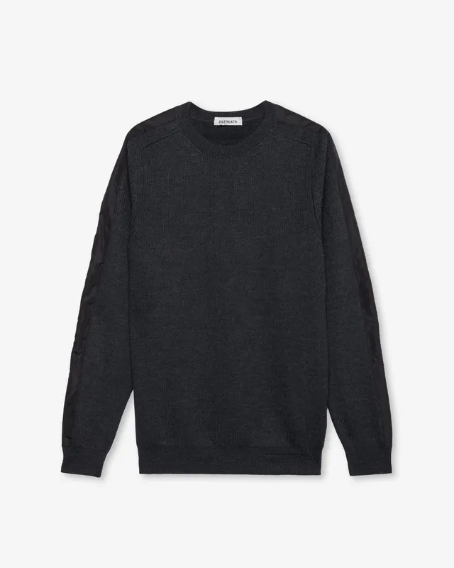 premiata-maglia-girocollo-wool-herren-pullover-anthracite image 1