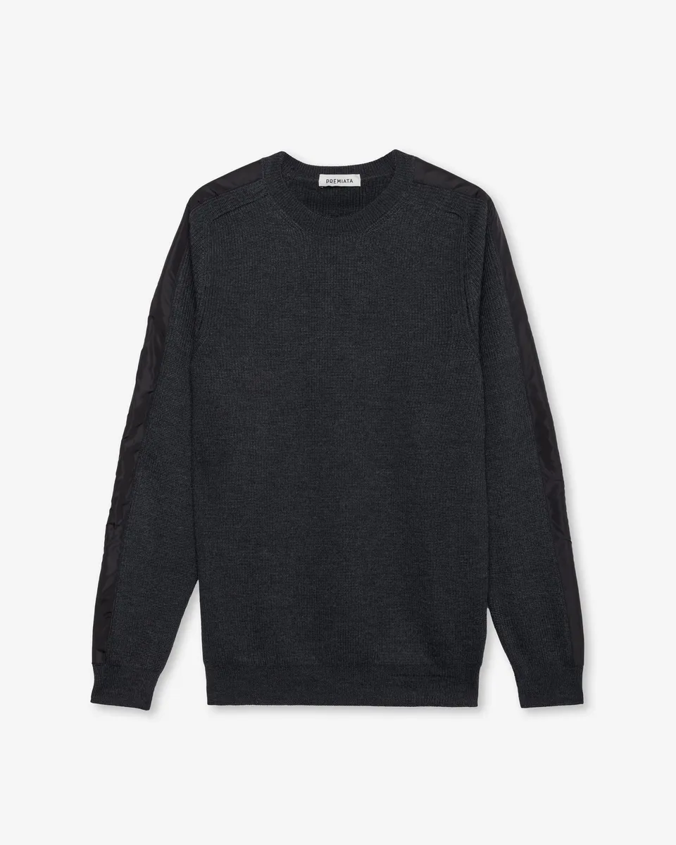 premiata-maglia-girocollo-wool-herren-pullover-anthracite image 1