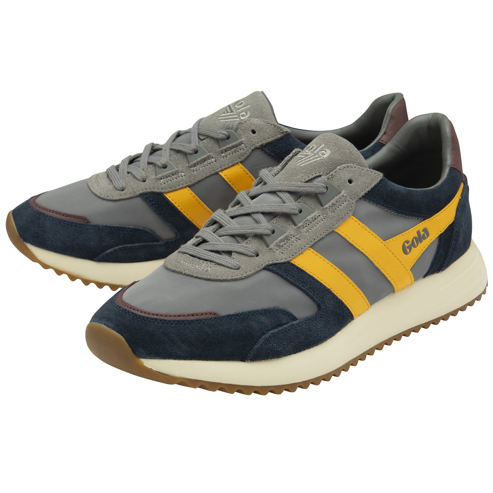 gola-chicago-herren-sneaker-grau-navy-gelb-retro-jogger image 3