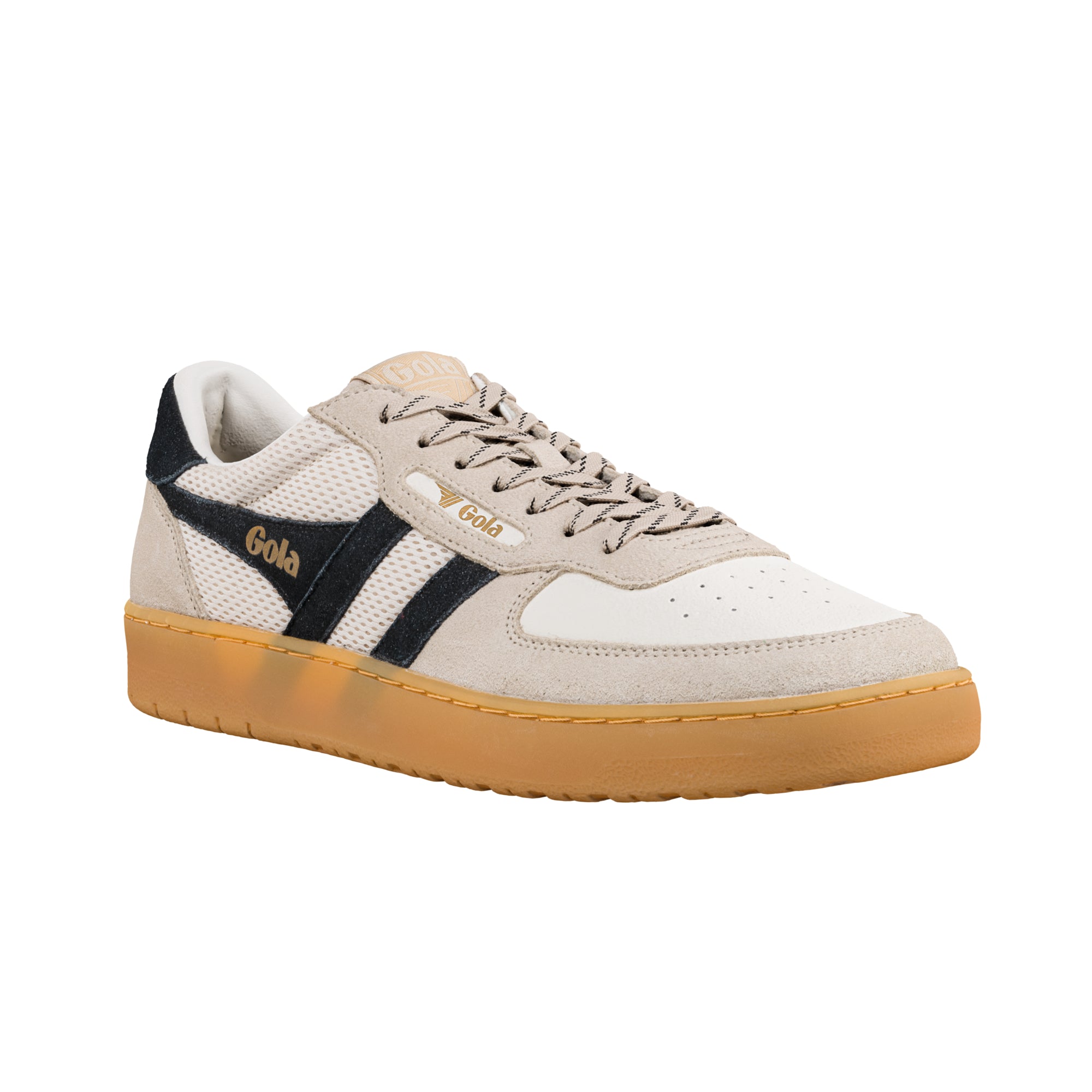 gola-hawk-83-herren-sneaker-beige-schwarz-mesh image 2