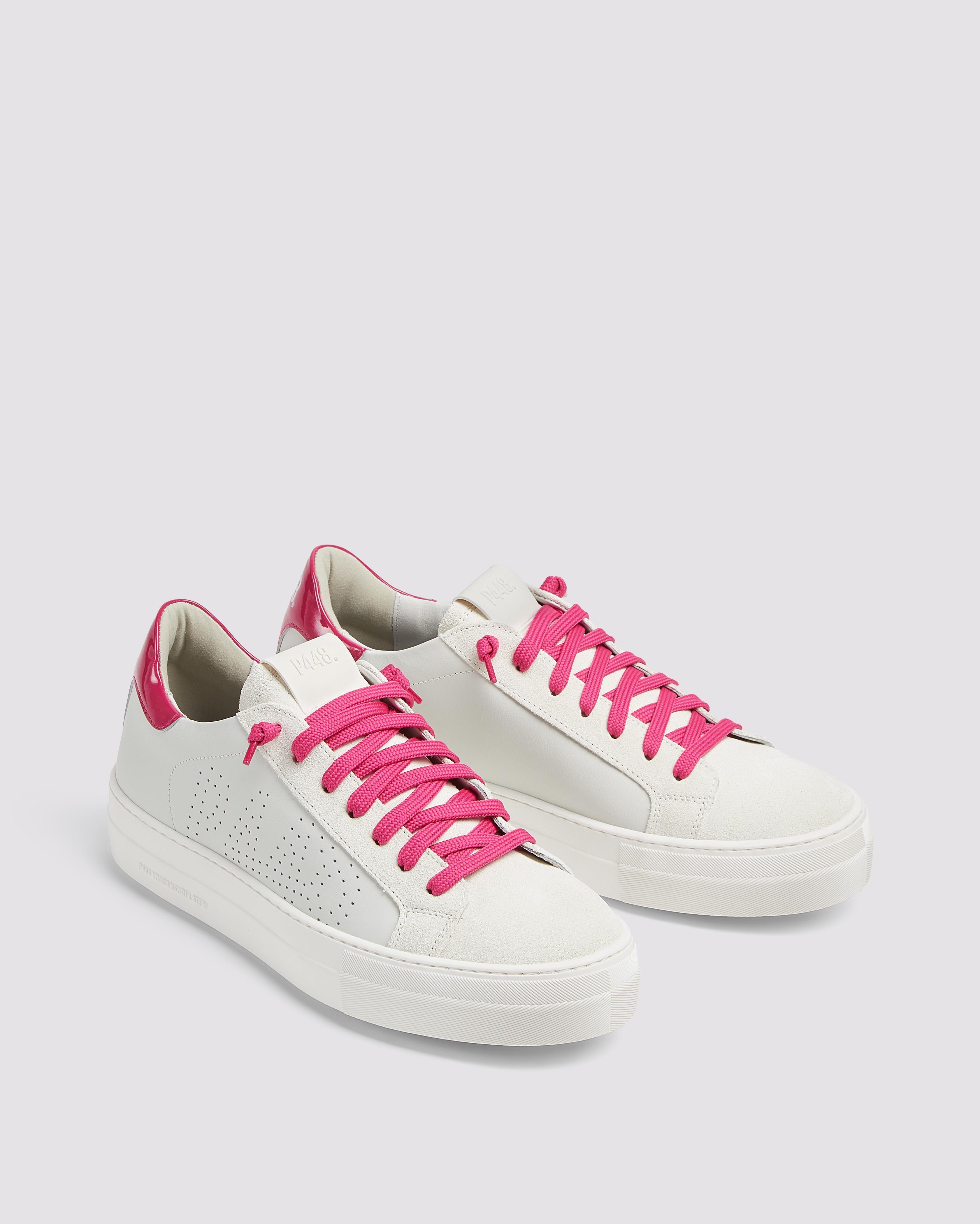 p448-thea-patent-punch-damen-platform-sneaker-wei-pink image 3