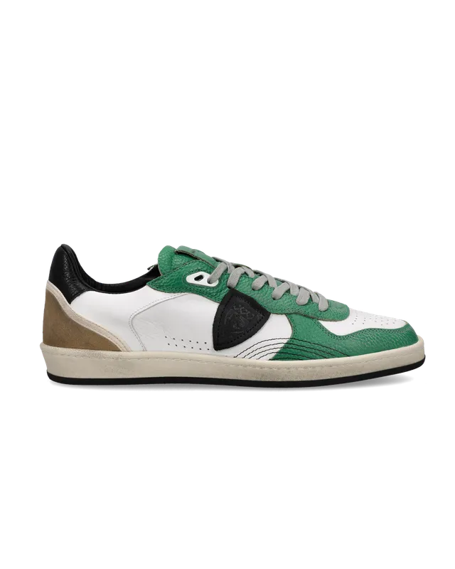 philippe-model-pgal-herren-sneaker-wei-flaschengr-n-schwarz image 1