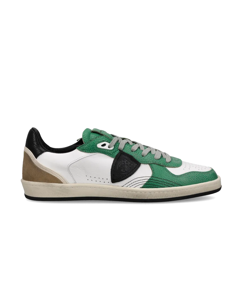 philippe-model-pgal-herren-sneaker-wei-flaschengr-n-schwarz image 1