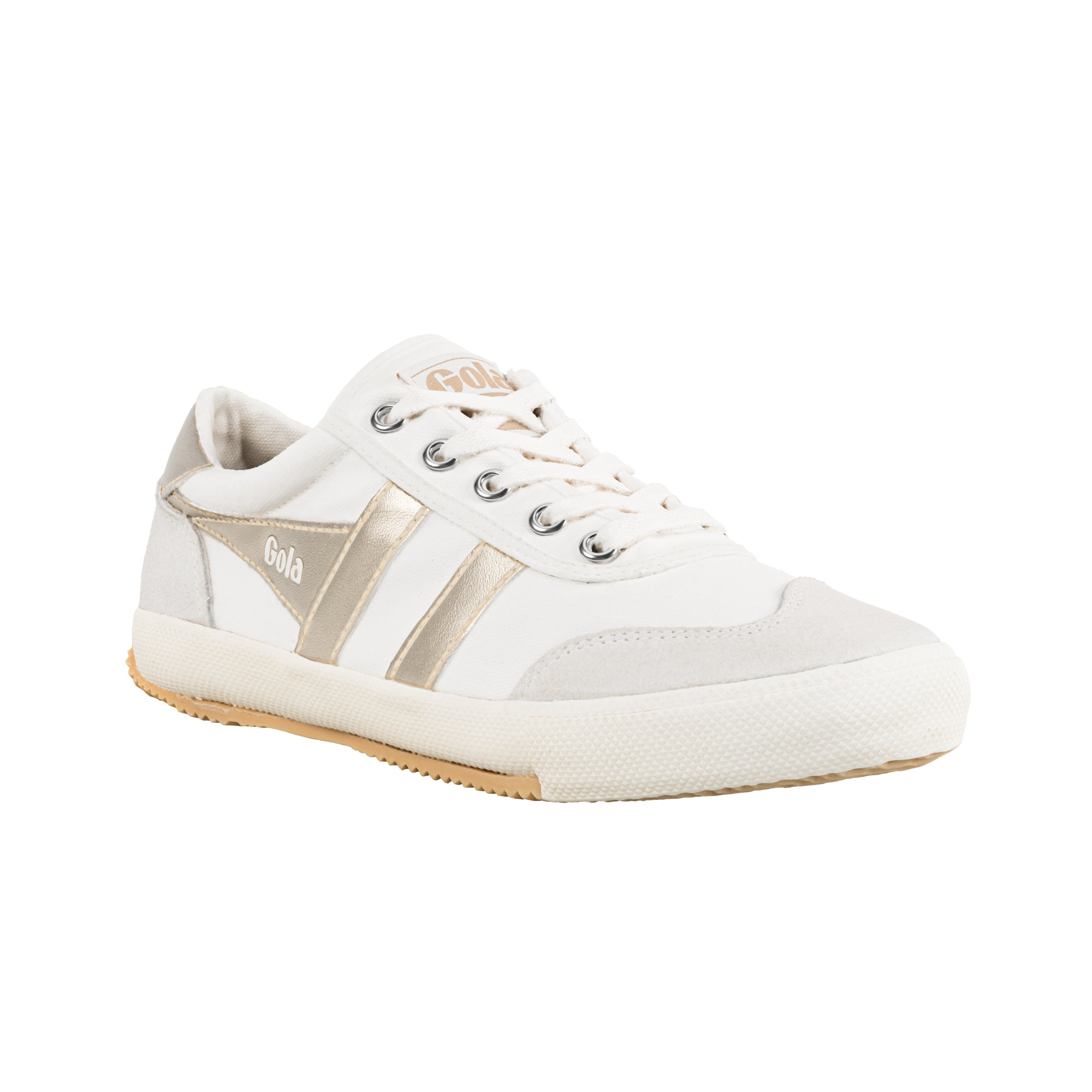 gola-badminton-canvas-sneaker-f-r-damen-cremewei-gold image 2