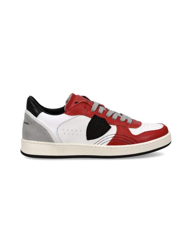 philippe-model-pgal-junior-sneaker-wei-rot-schwarz image 1