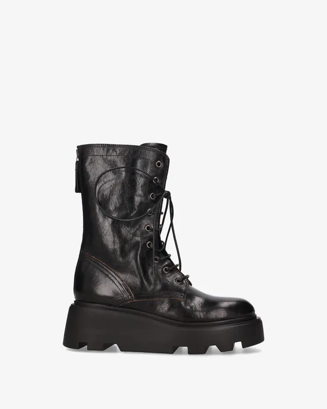 premiata-anfibi-platform-stiefel-damen-schwarz-leder image 1
