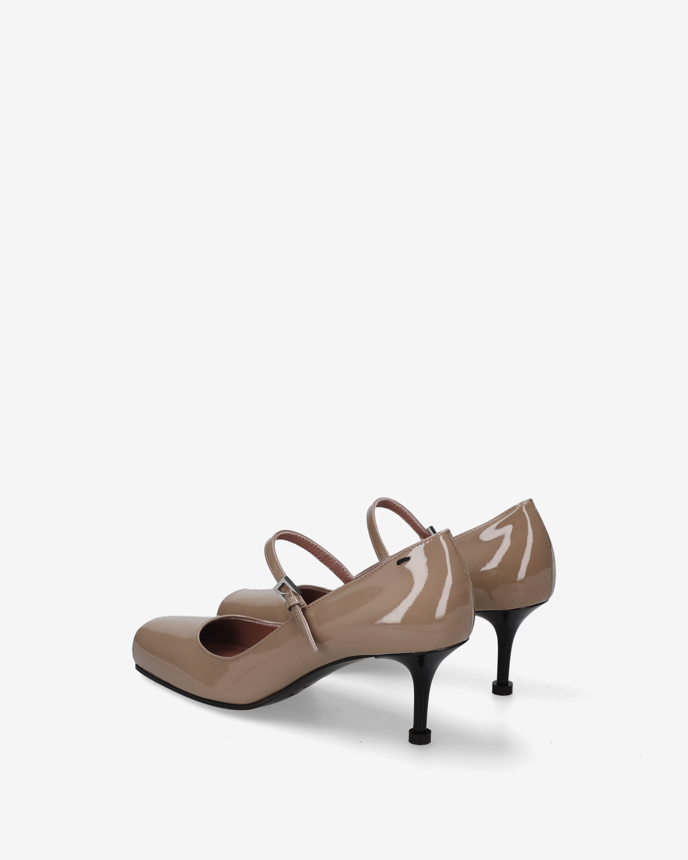 premiata-mary-jane-d-collet-damen-beige-lackleder-6-5-cm-absatz-mit-riemen image 5