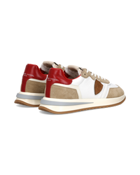 philippe-model-tropez-2-1-herren-sneaker-wei-rot-beige image 2