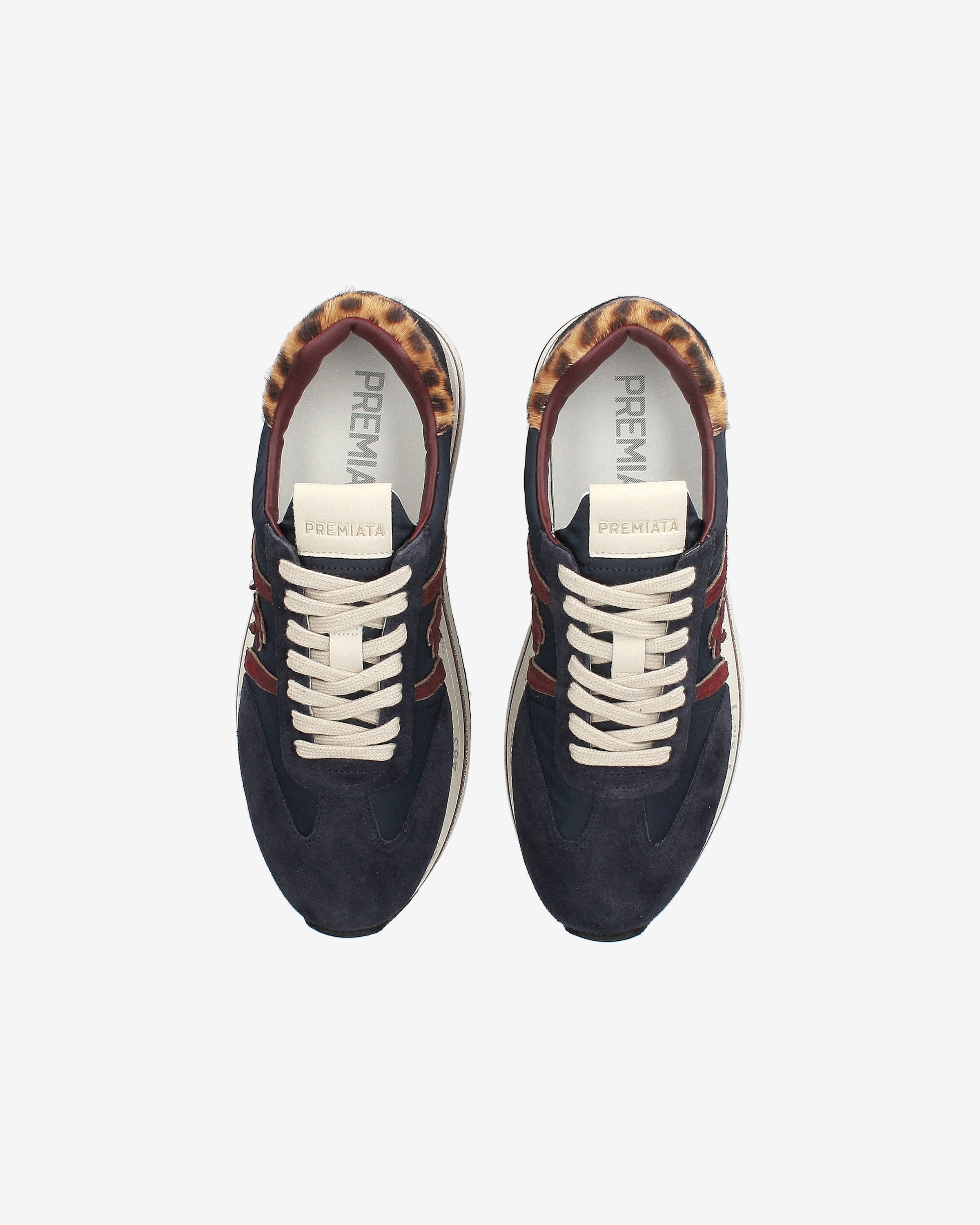 premiata-beth-7743-sneaker-blau-navy-bordeaux-beige image 6