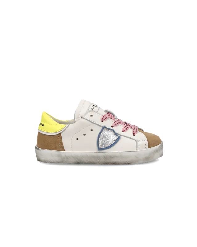 philippe-model-prsx-sneaker-wei-cognac-gelb-fluo image 1