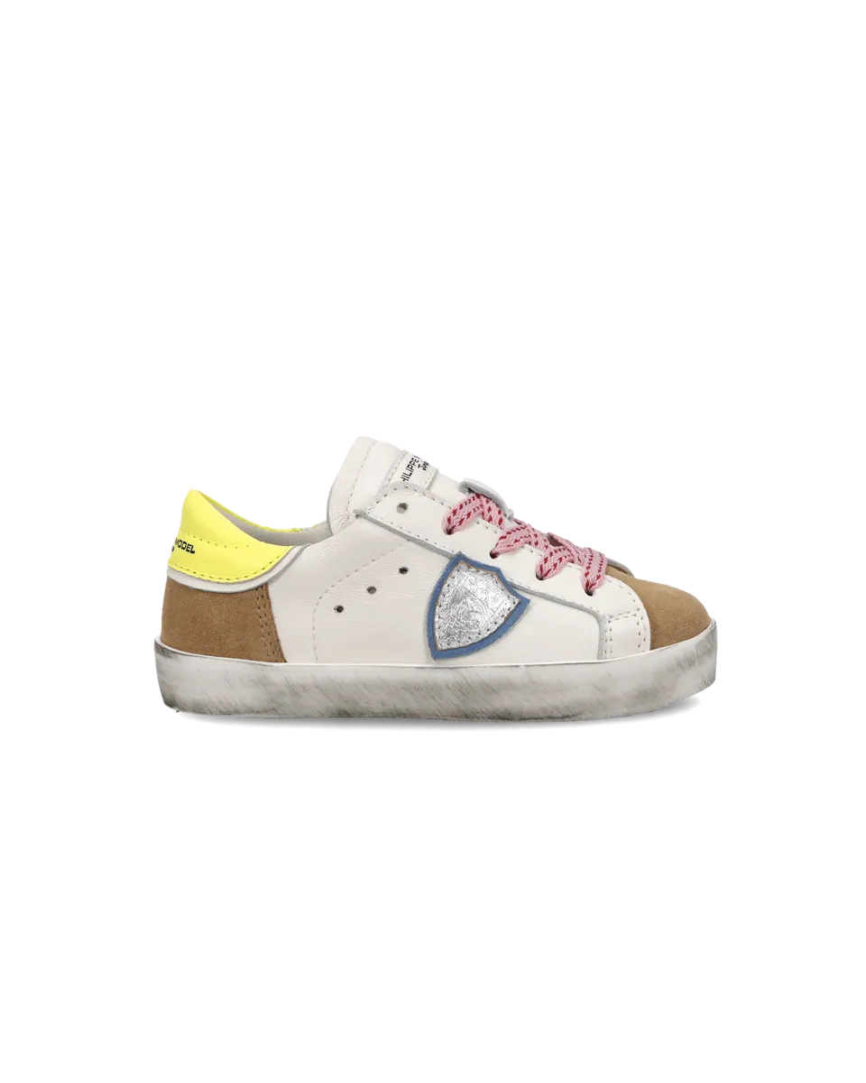 philippe-model-prsx-sneaker-wei-cognac-gelb-fluo image 1