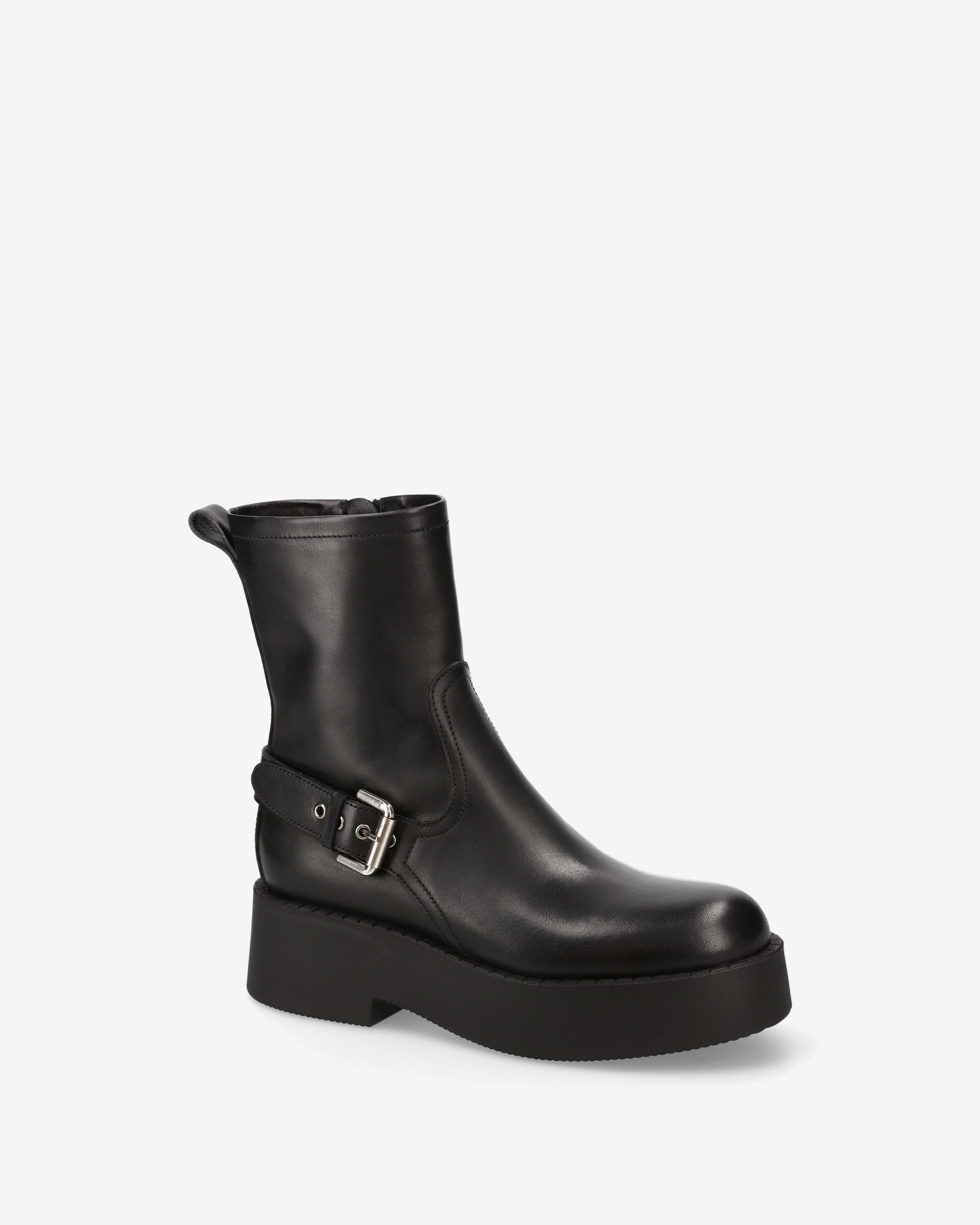 premiata-stivaletti-in-pelle-nera-damen-ankle-boots-aus-kalbsleder-schwarz image 4