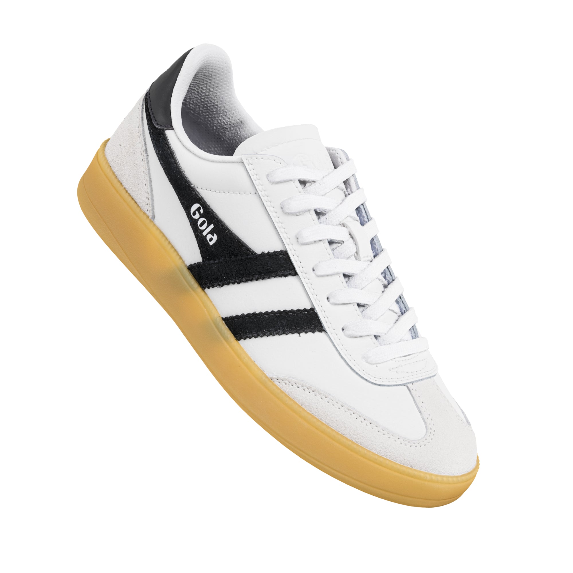 gola-viper-leder-damen-sneaker-heritage-t-toe-wei-schwarz image 5