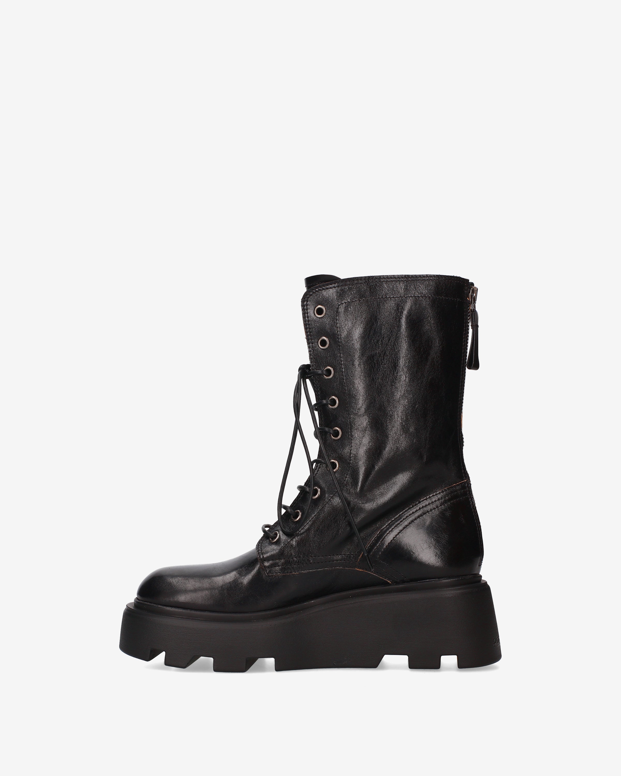 premiata-anfibi-platform-stiefel-damen-schwarz-leder image 3