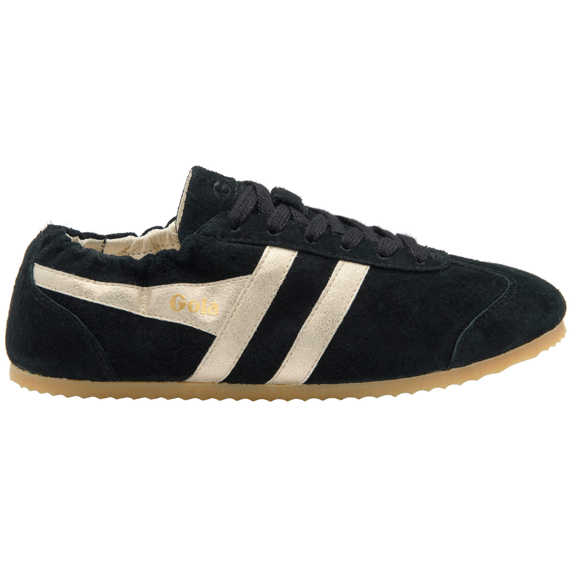 gola-aurora-damen-sneaker-aus-wildleder-schwarz-gold image 1