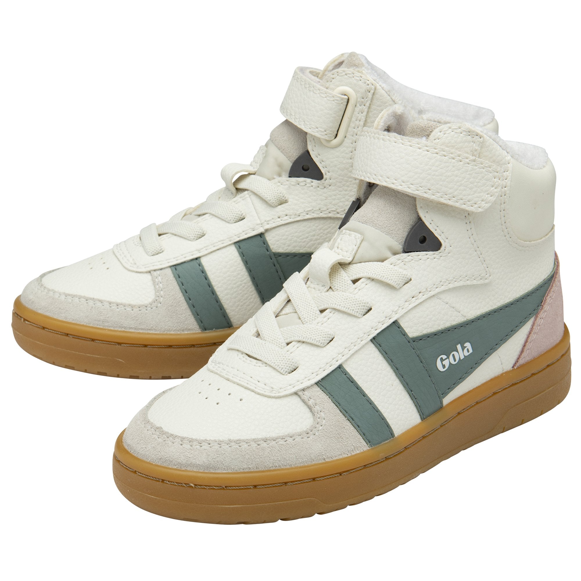 gola-talon-kinder-high-top-sneaker-wei-schiefergrau-kreiderosa image 3