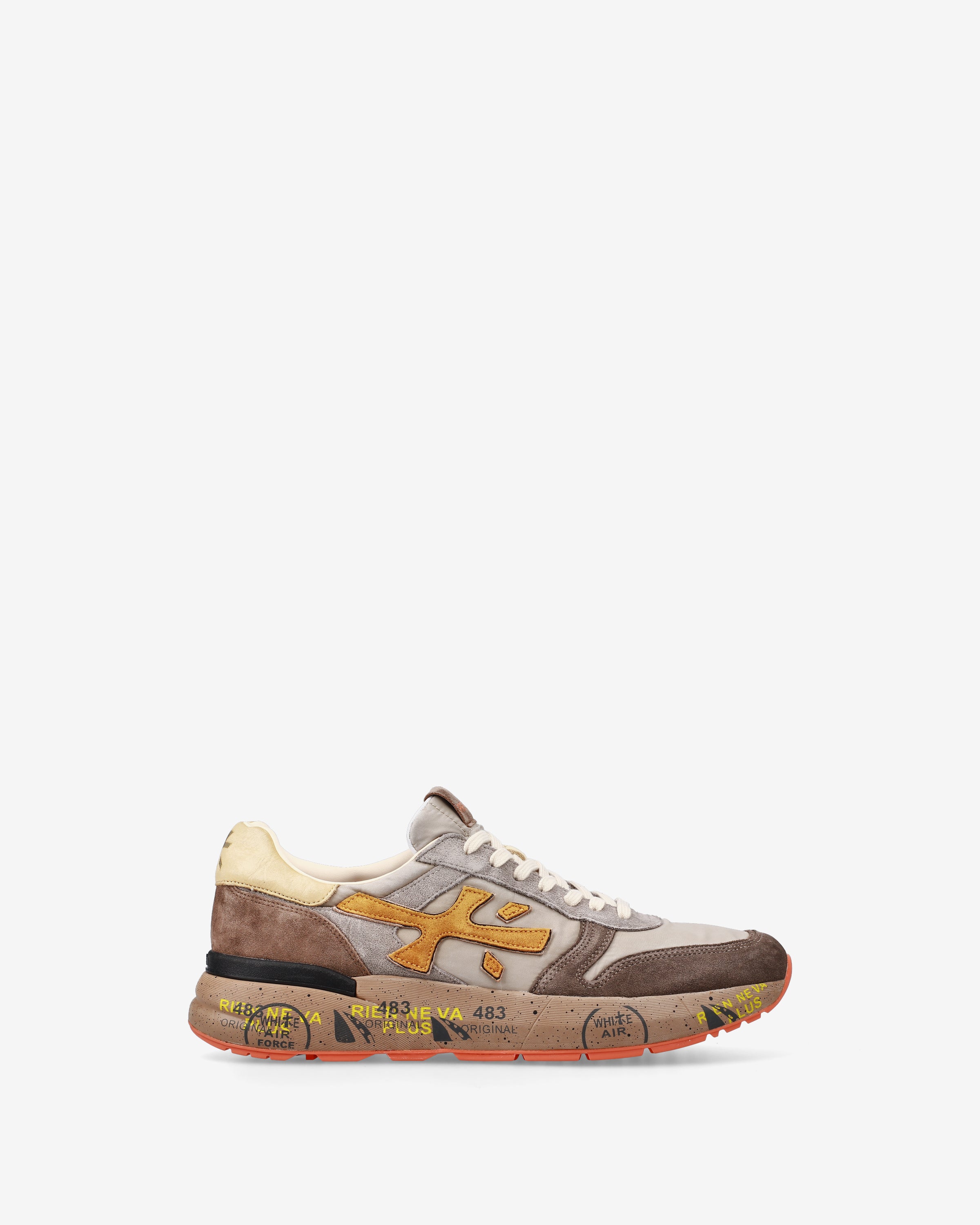 premiata-mick-7866-sneaker-herren-tortora-avorio image 1