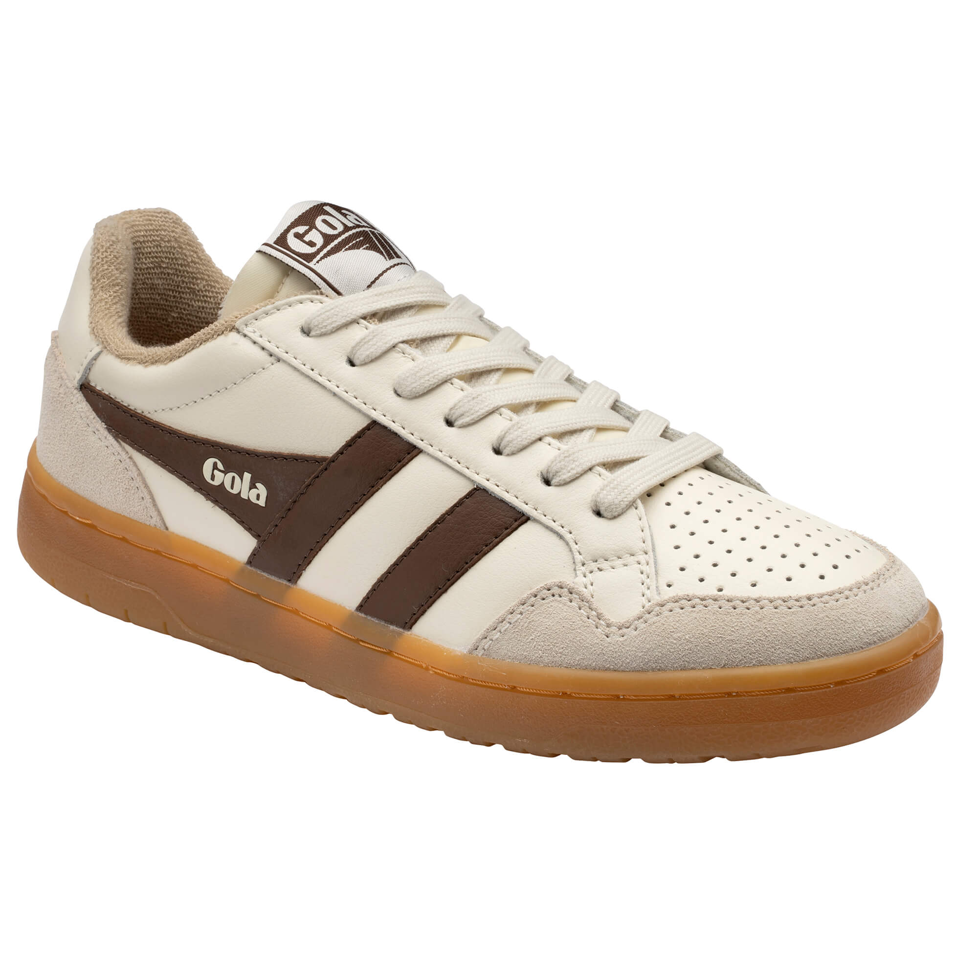 gola-eagle-86-damen-sneaker-wei-dunkelbraun-court image 2