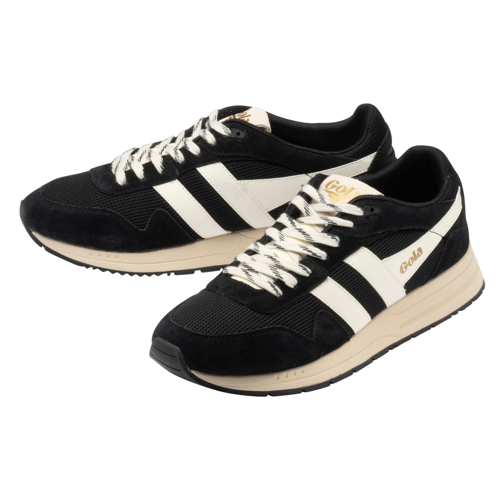 gola-delta-herren-sneaker-schwarz-mesh-wildleder-jogger image 3