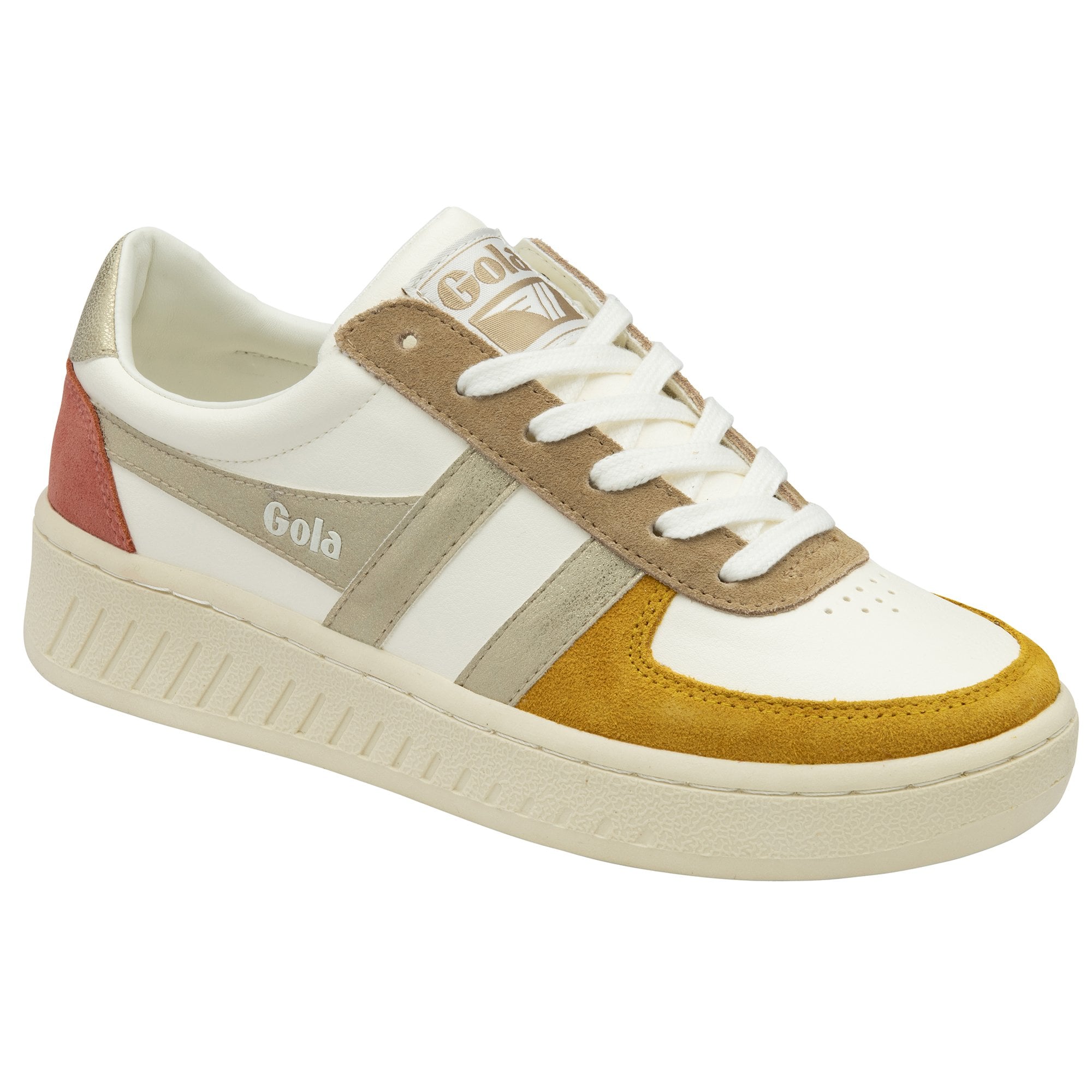 gola-grandslam-quadrant-damen-sneaker-off-white-sonnengelb-gold image 2