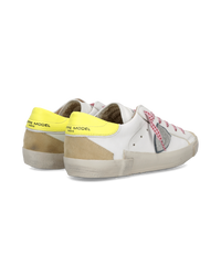 philippe-model-prsx-damen-sneaker-wei-beige-gelb-fluo image 2
