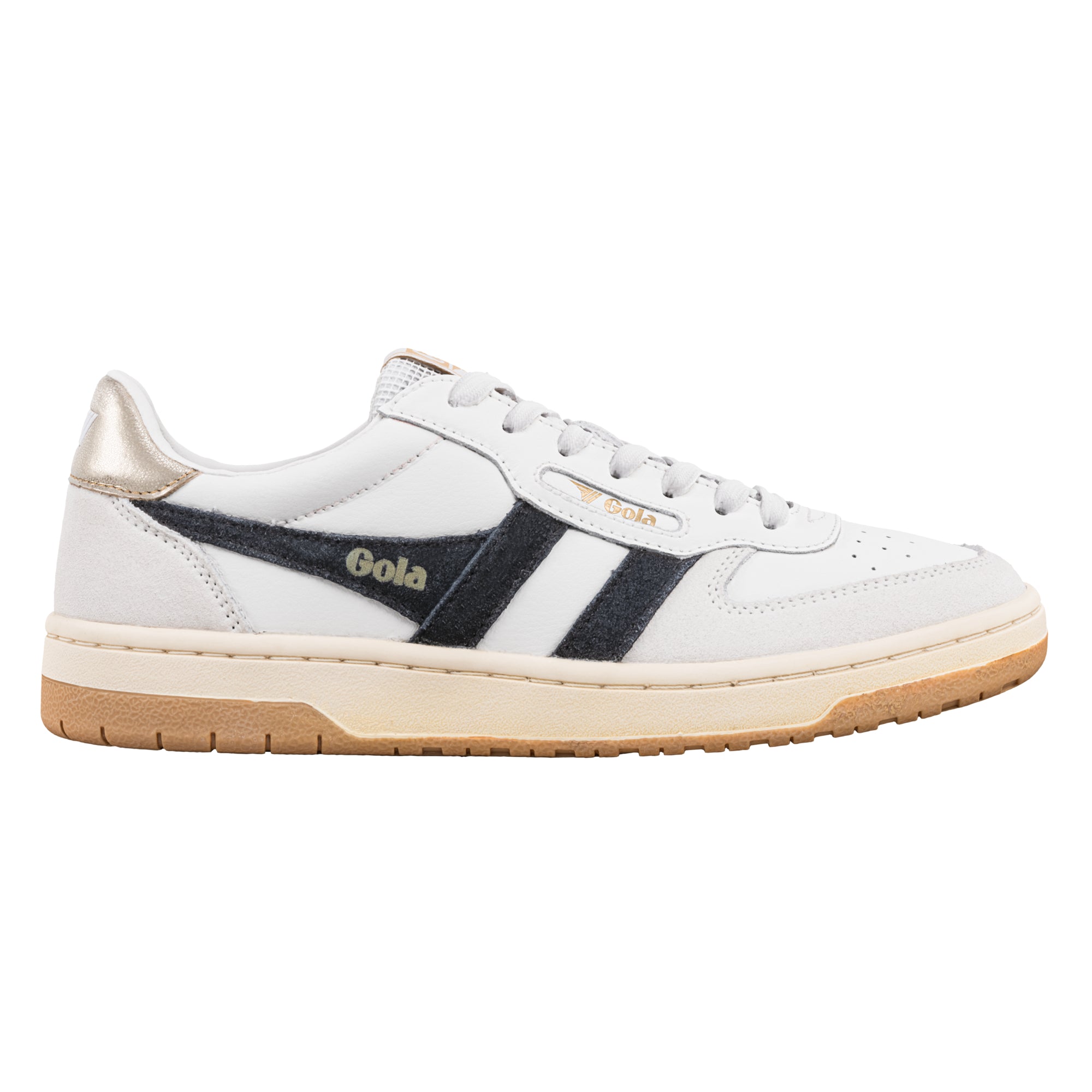 gola-hawk-sneaker-f-r-damen-wei-schwarz-gold image 1
