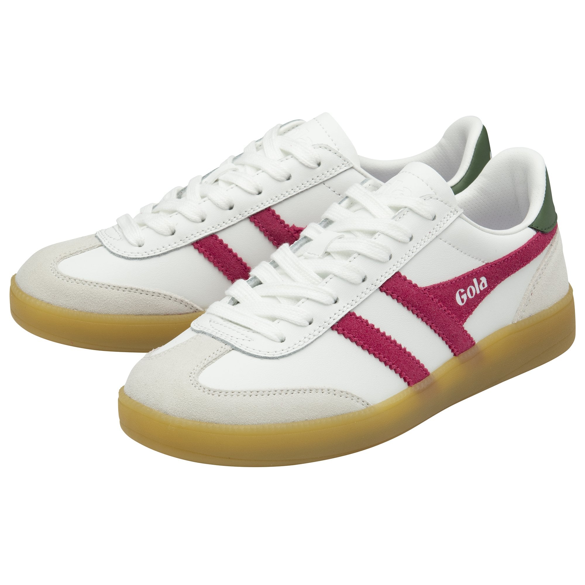 gola-viper-leder-damen-sneaker-wei-fuchsia-heritage image 3