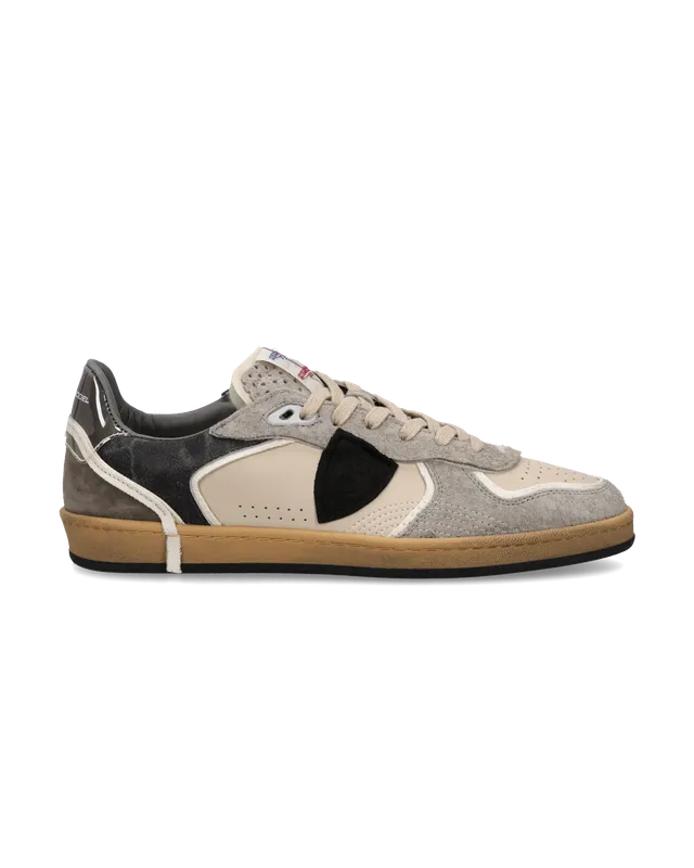 philippe-model-pgal-sneaker-herren-lait-beige-gris-anthracite image 1