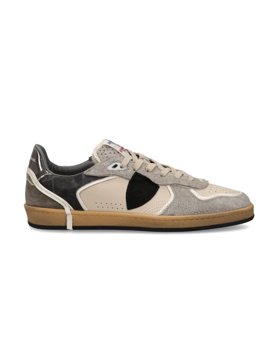 philippe-model-pgal-sneaker-herren-lait-beige-gris-anthracite image 1