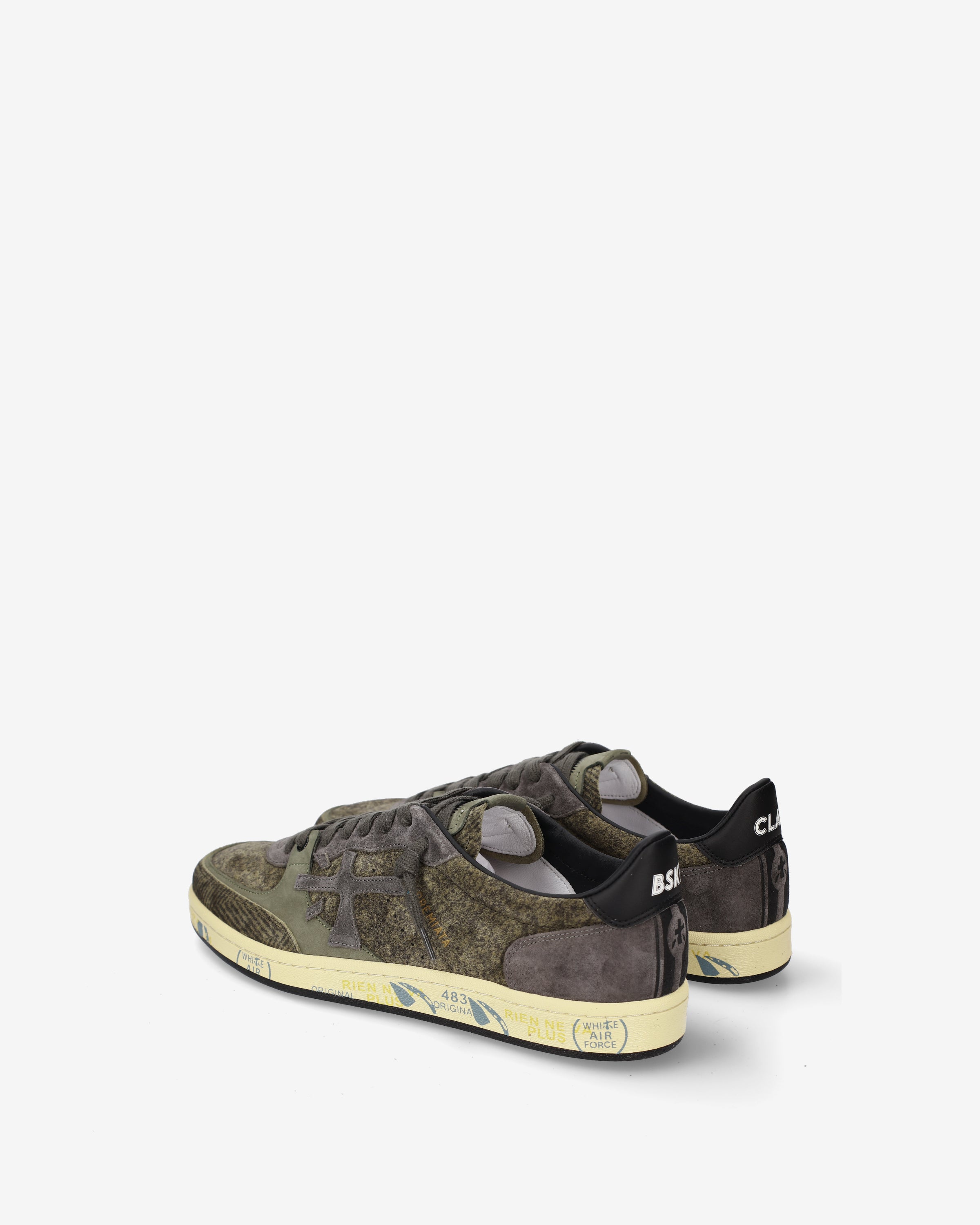 premiata-bskt-clay-8442-skate-sneaker-suede-military-gr-n-grau image 5