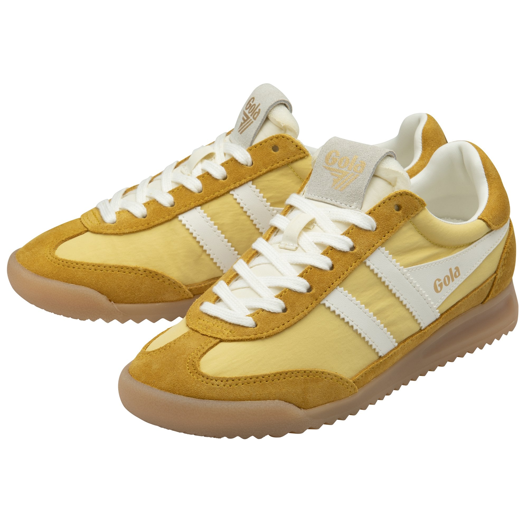 gola-firefly-sneaker-f-r-damen-gelb-off-white-nylon-wildleder image 3