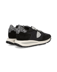 philippe-model-tropez-haute-damen-sneaker-schwarz-silber-mit-pailletten-fersenka image 2