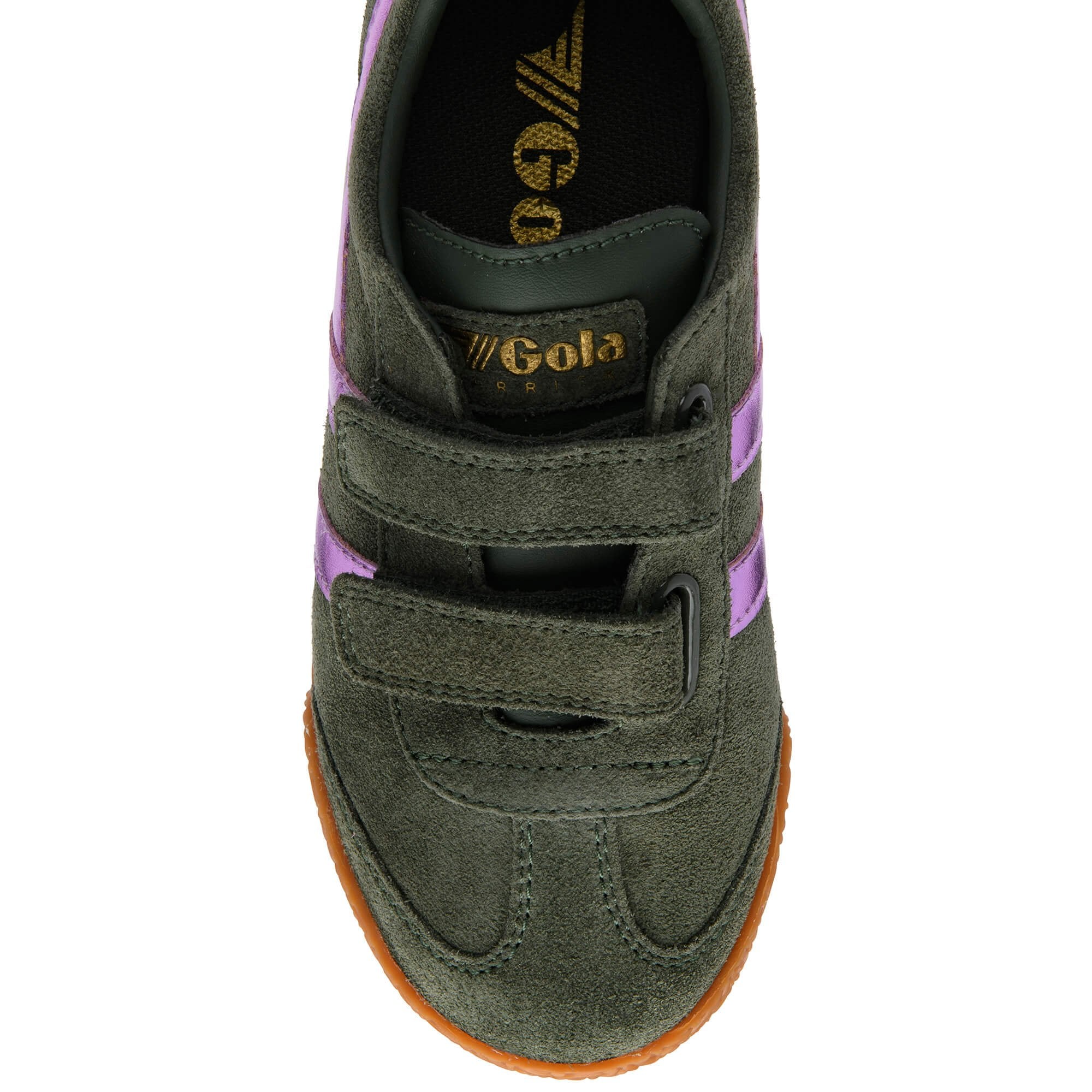 gola-harrier-glitzer-kinder-sneaker-khaki-lila-klett image 5