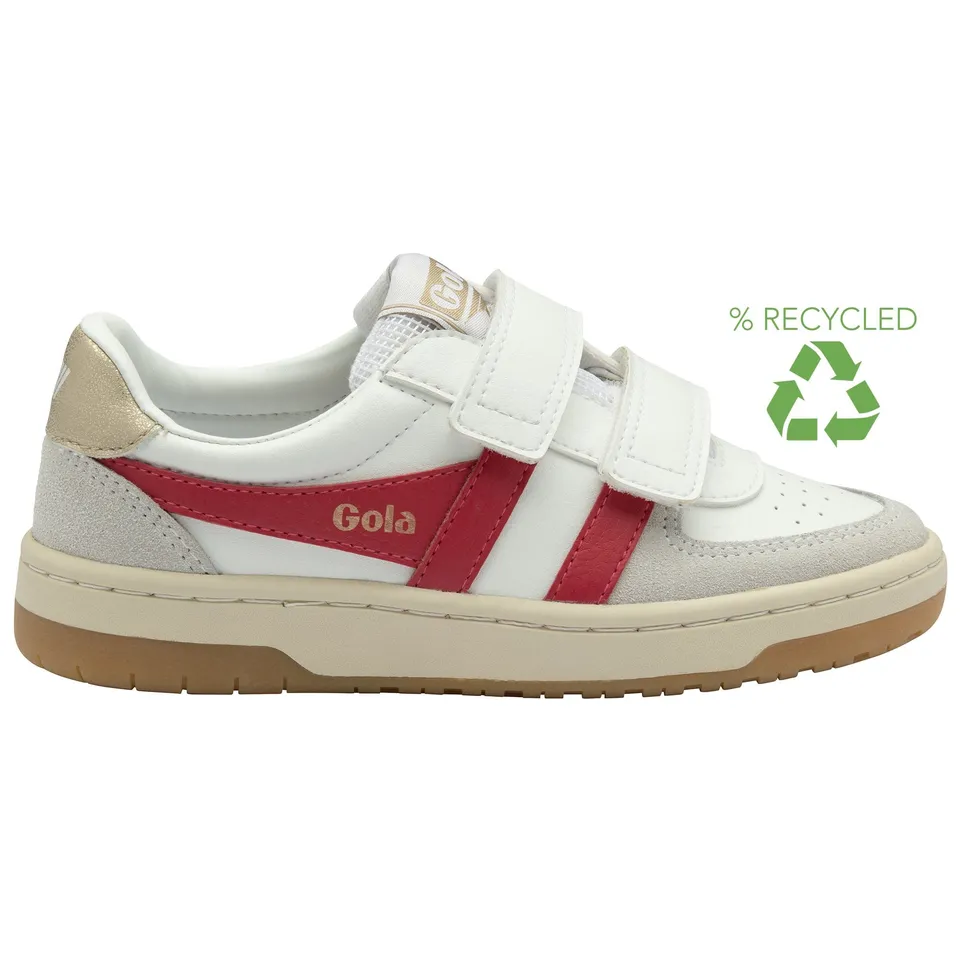 gola-hawk-strap-kinder-sneaker-wei-himbeer-gold image 1