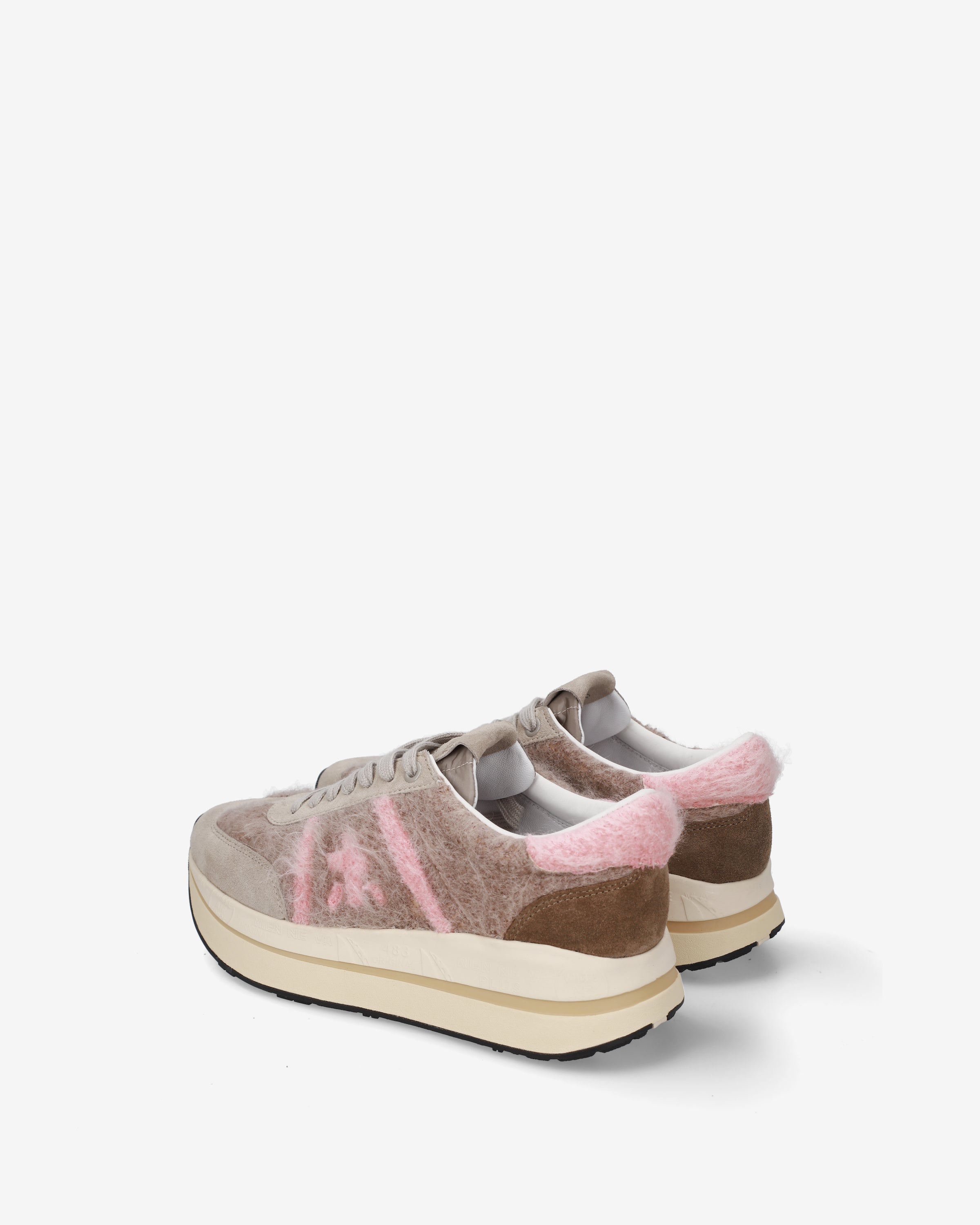 premiata-bethcoin-8708-sneaker-damen-beige-pink-mohair image 5