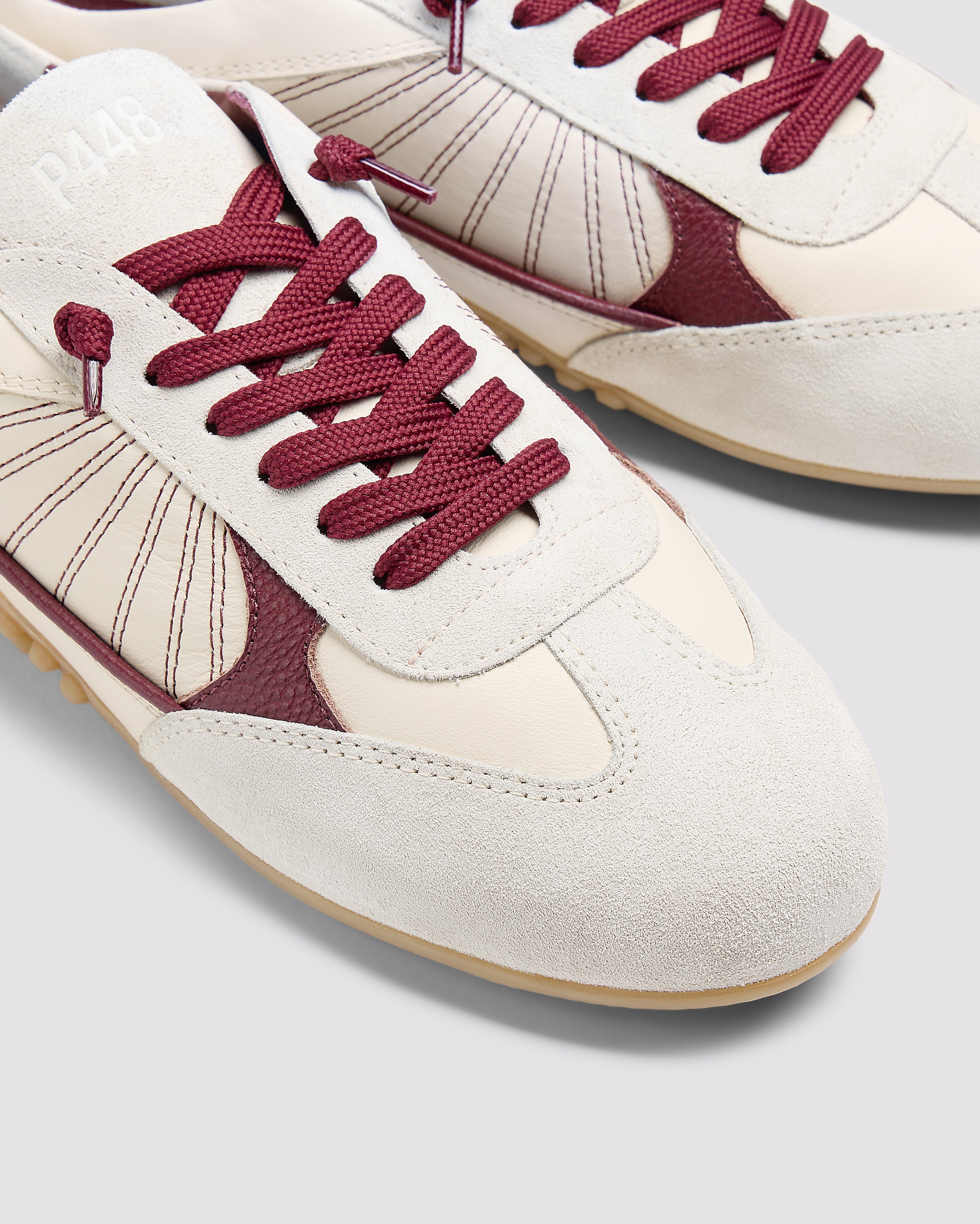 p448-lisbon-cream-maroon-damen-retro-sneaker-wei image 7