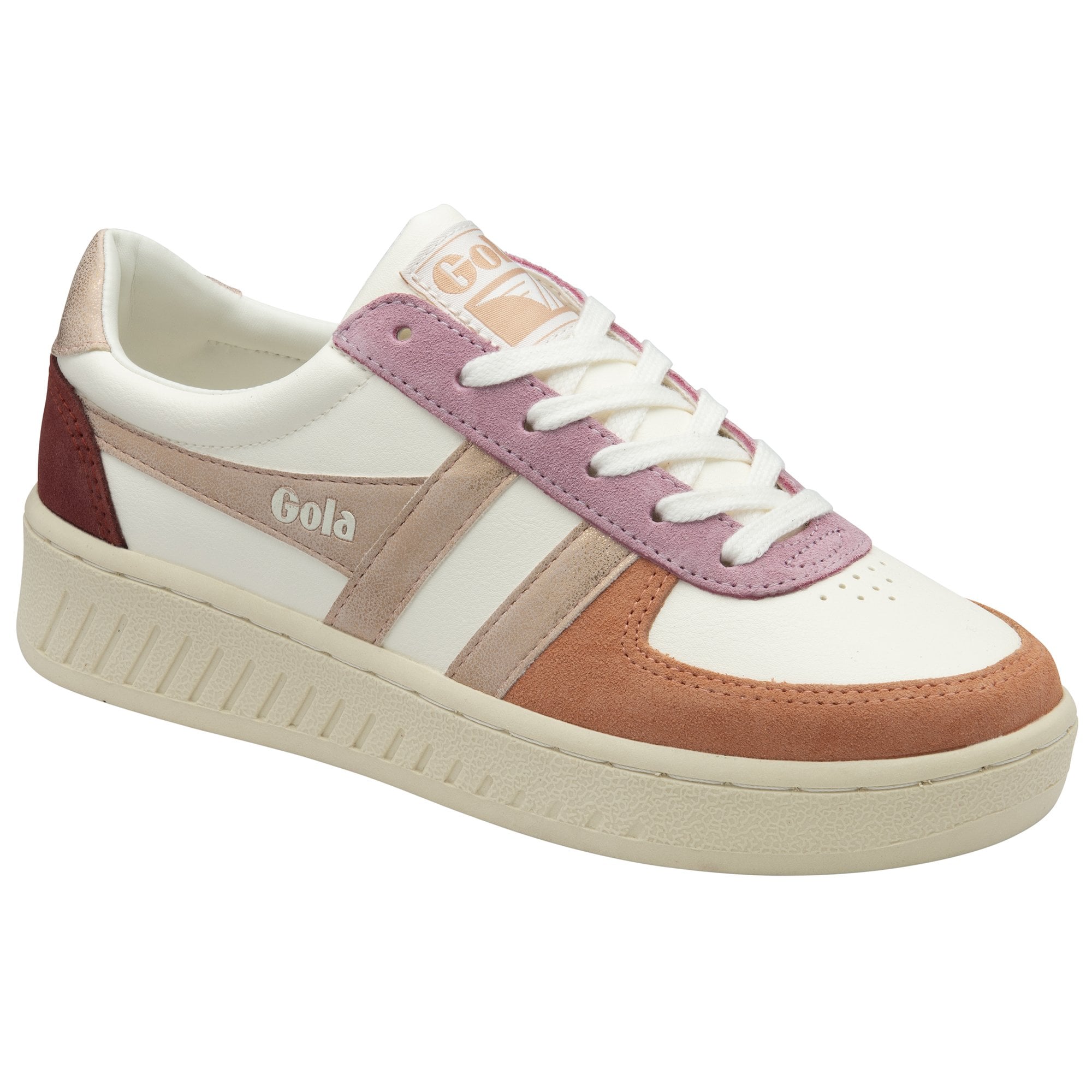 gola-grandslam-quadrant-damen-sneaker-off-white-terrakotta image 2