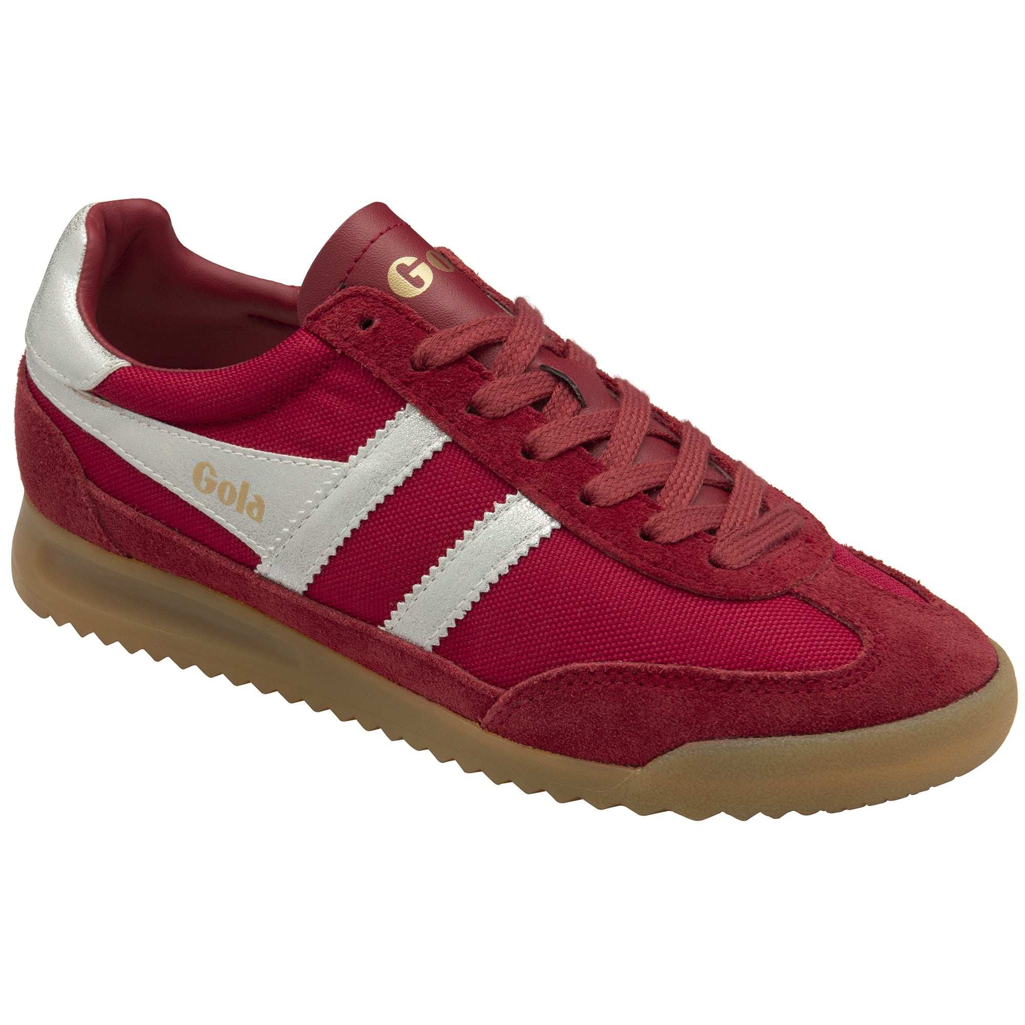 gola-tornado-sneaker-f-r-damen-rot-nylon-wildleder image 2