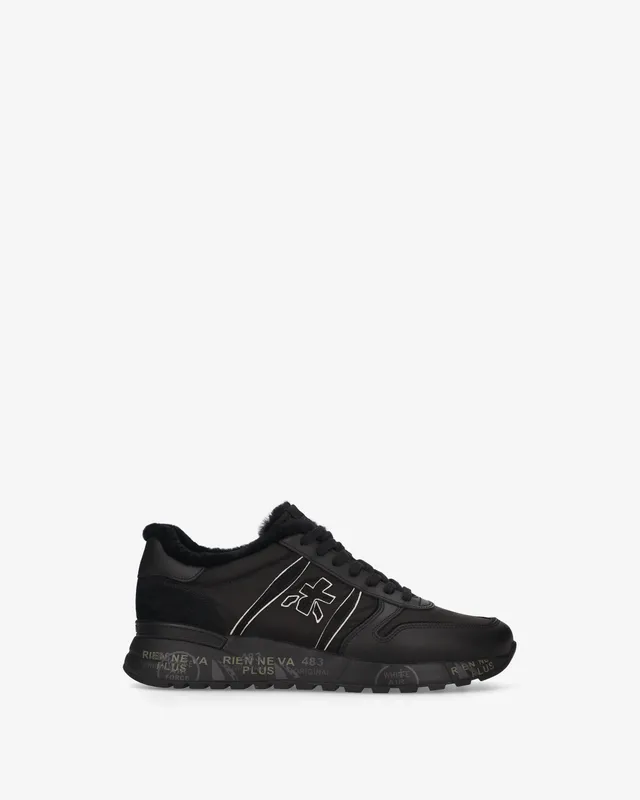 premiata-lander-8655m-herren-sneaker-leder-nylon-montone image 1